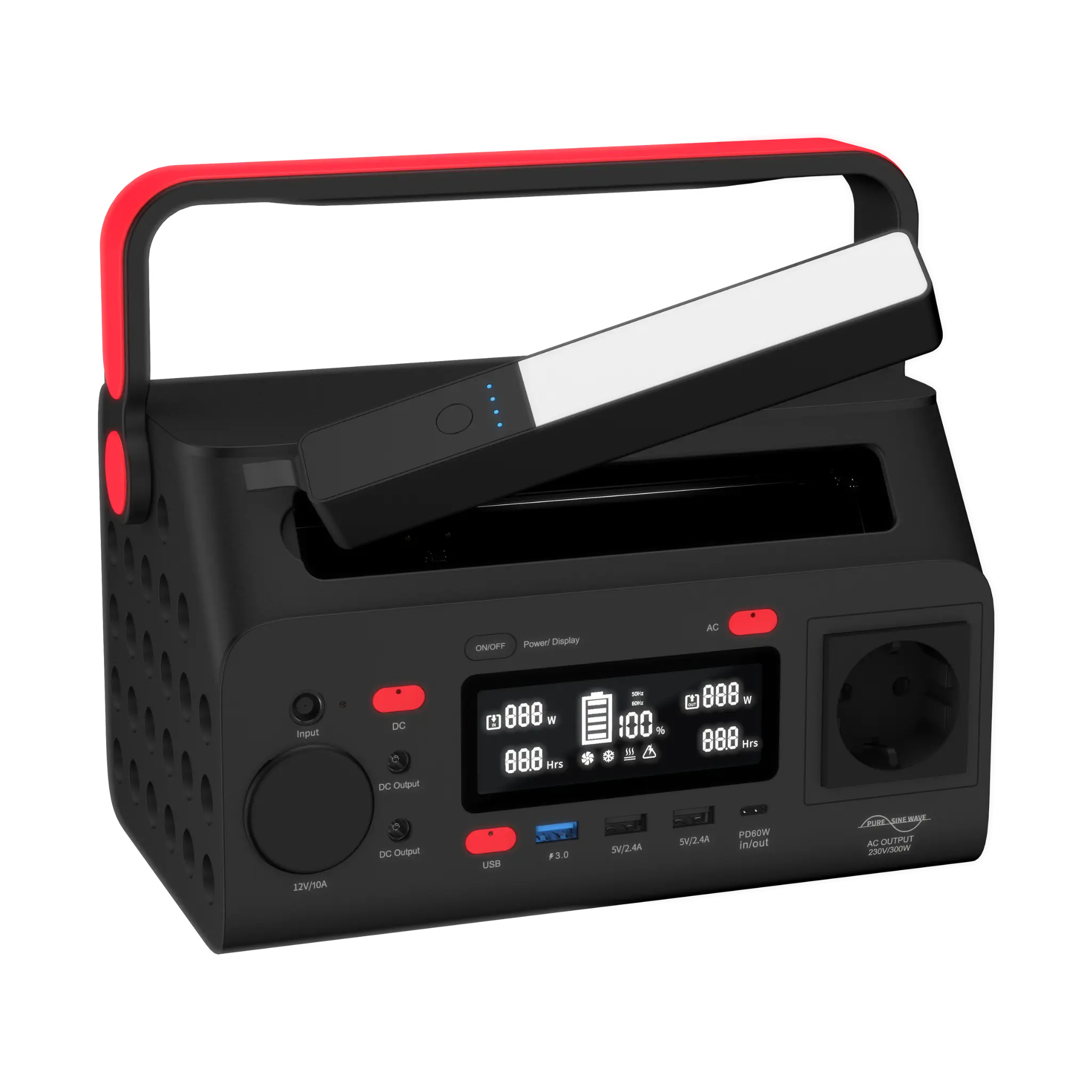 Energizer bærbar powerstation med 60W PD. Sort