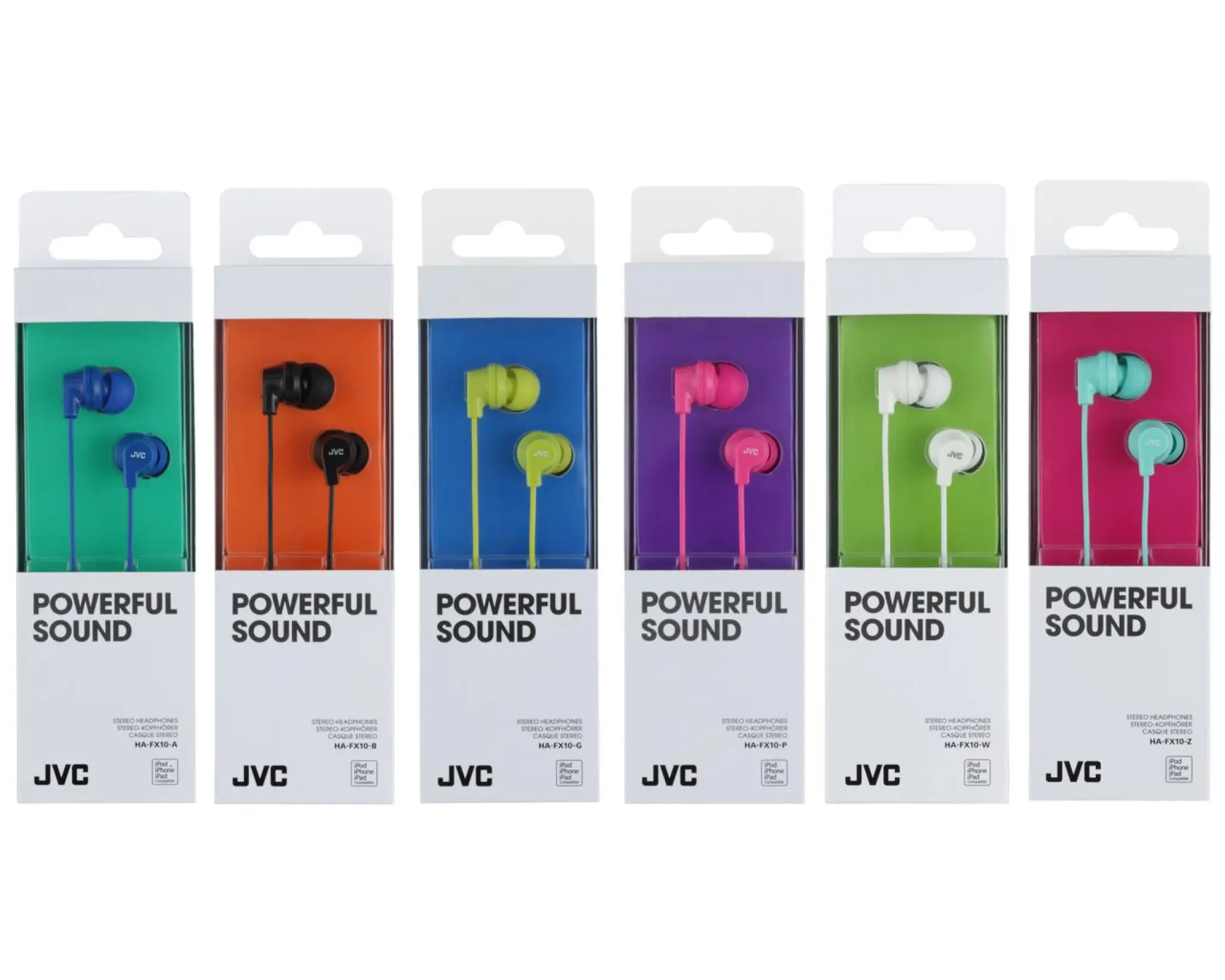 JVC Gumy In Ear Headphones. White