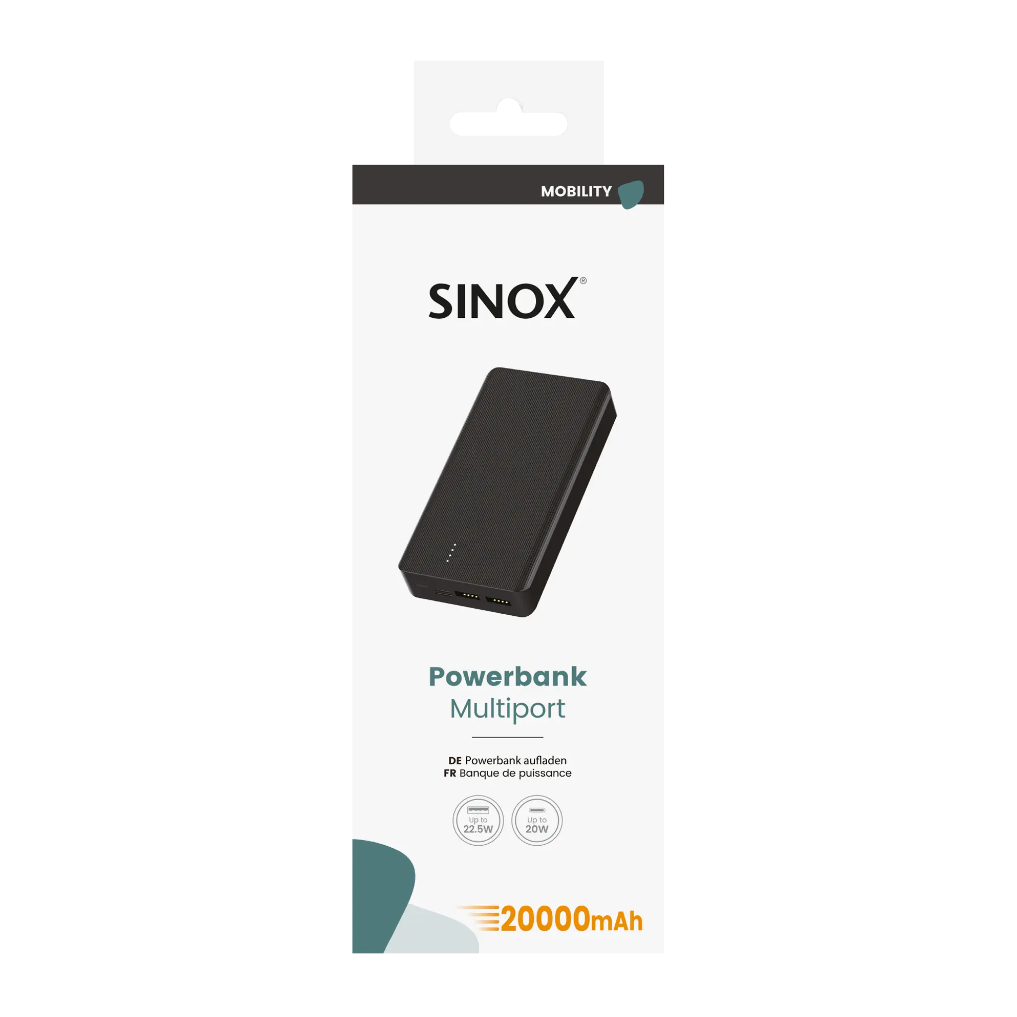Sinox Power Bank 20000 mAh. Black