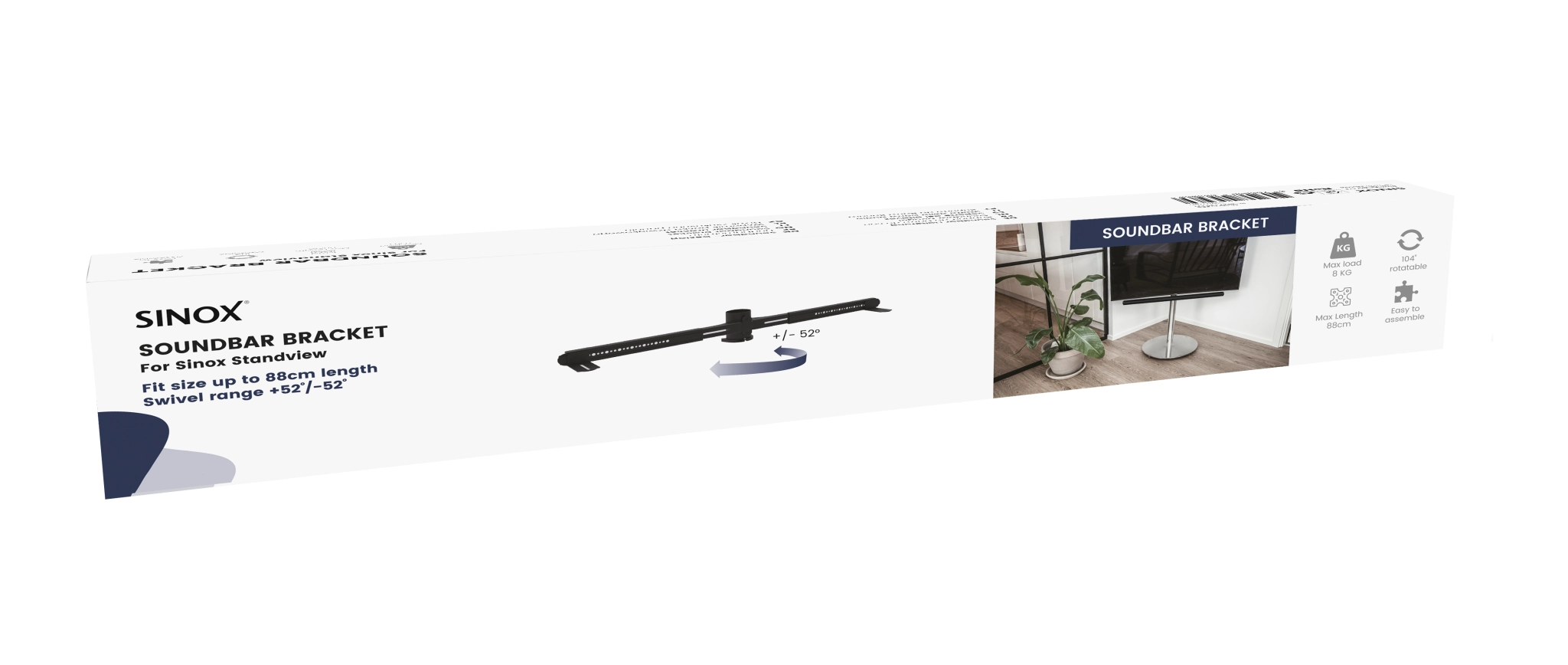 Sinox Soundbar Bracket for Sinox StandView. Black