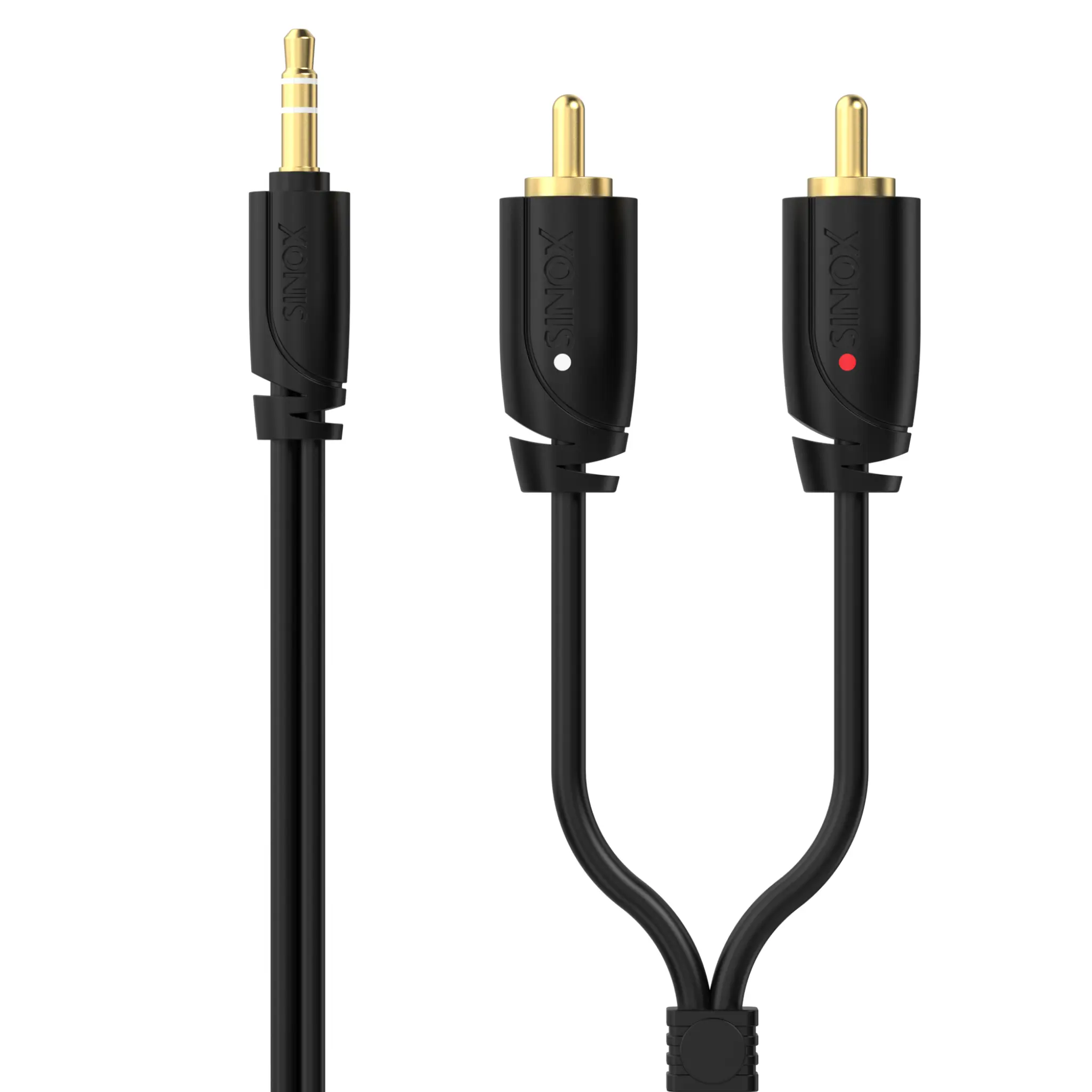 Sinox PRO Mini Jack to Phono Cable. 2m. Black