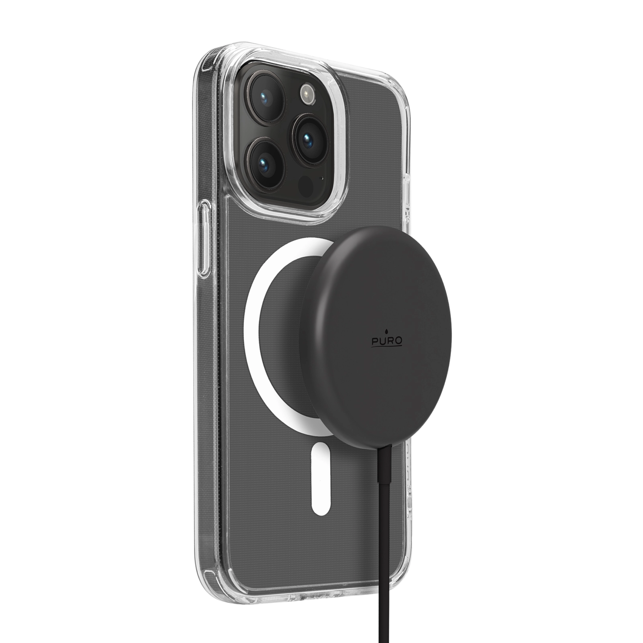 PURO Magnetic Charger USB-C MagSafe. Black