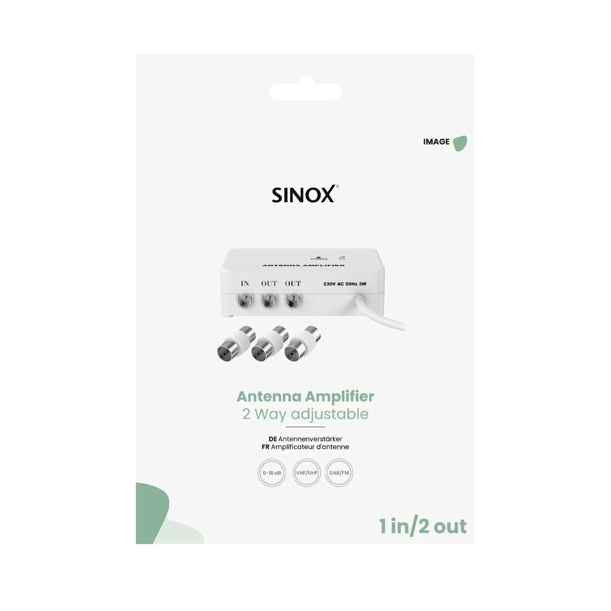 Sinox Antenna Amplifier. White