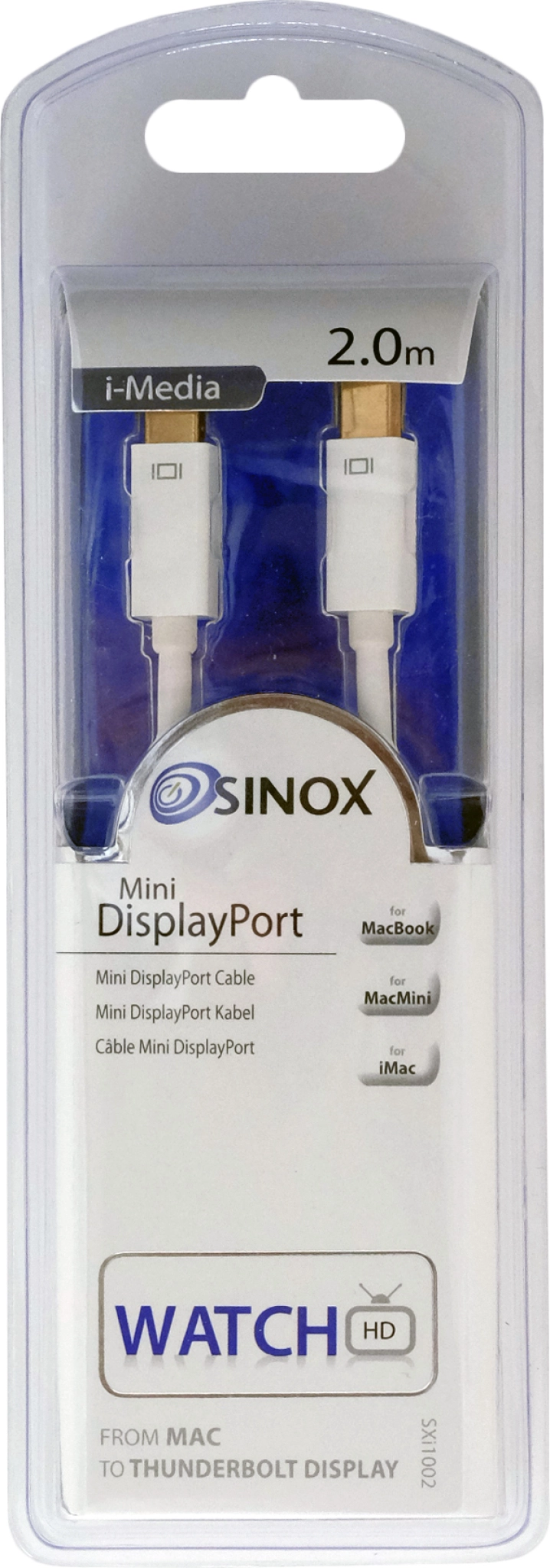 Sinox Mini DisplayPort™ Cable. 2m. White