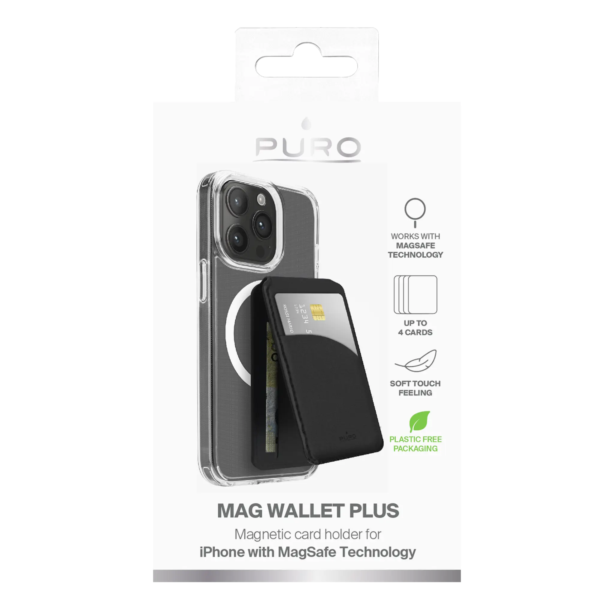PURO Mag Wallet Plus Magnetic Card Holder