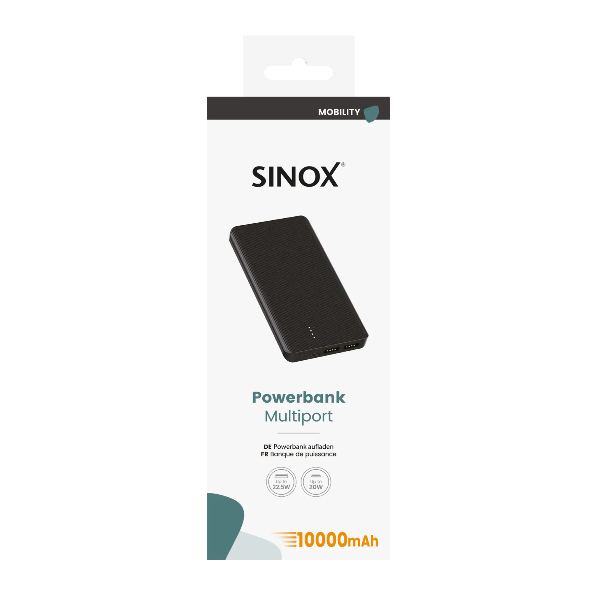 Sinox Power Bank 10000 mAh. Black