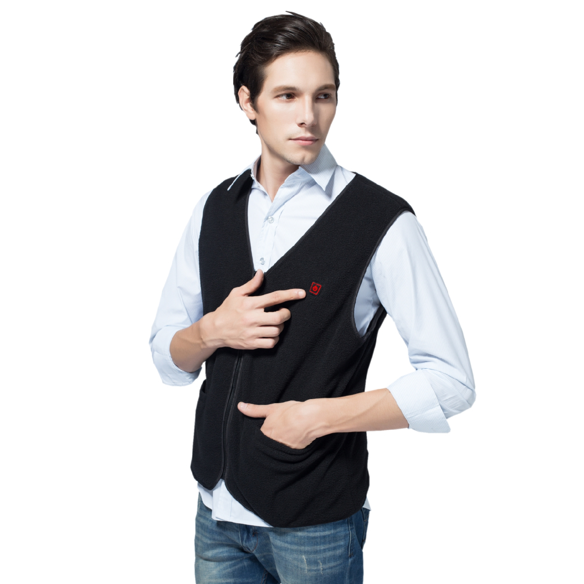 Glovii Heated Fleece Vest XXL. Black