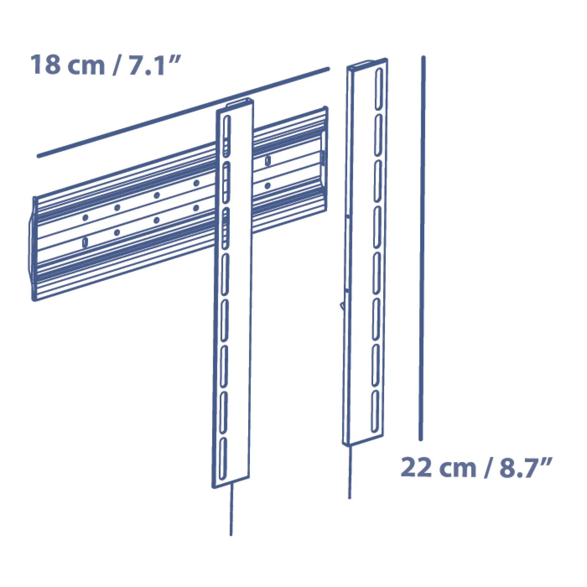 Sinox TV Wall Mount. 19"-26". Alu