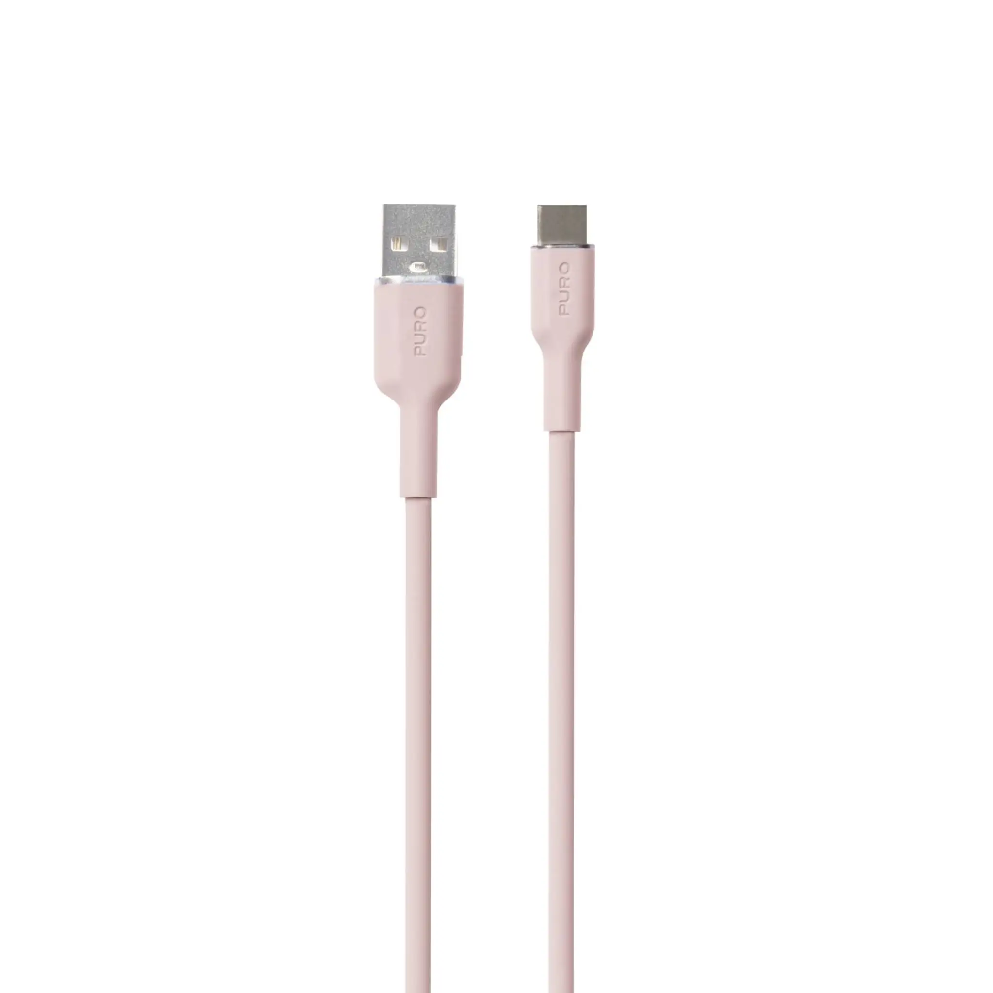 PURO Charging and synchronization cable SOFT from USB-A to USB-C 1,5m