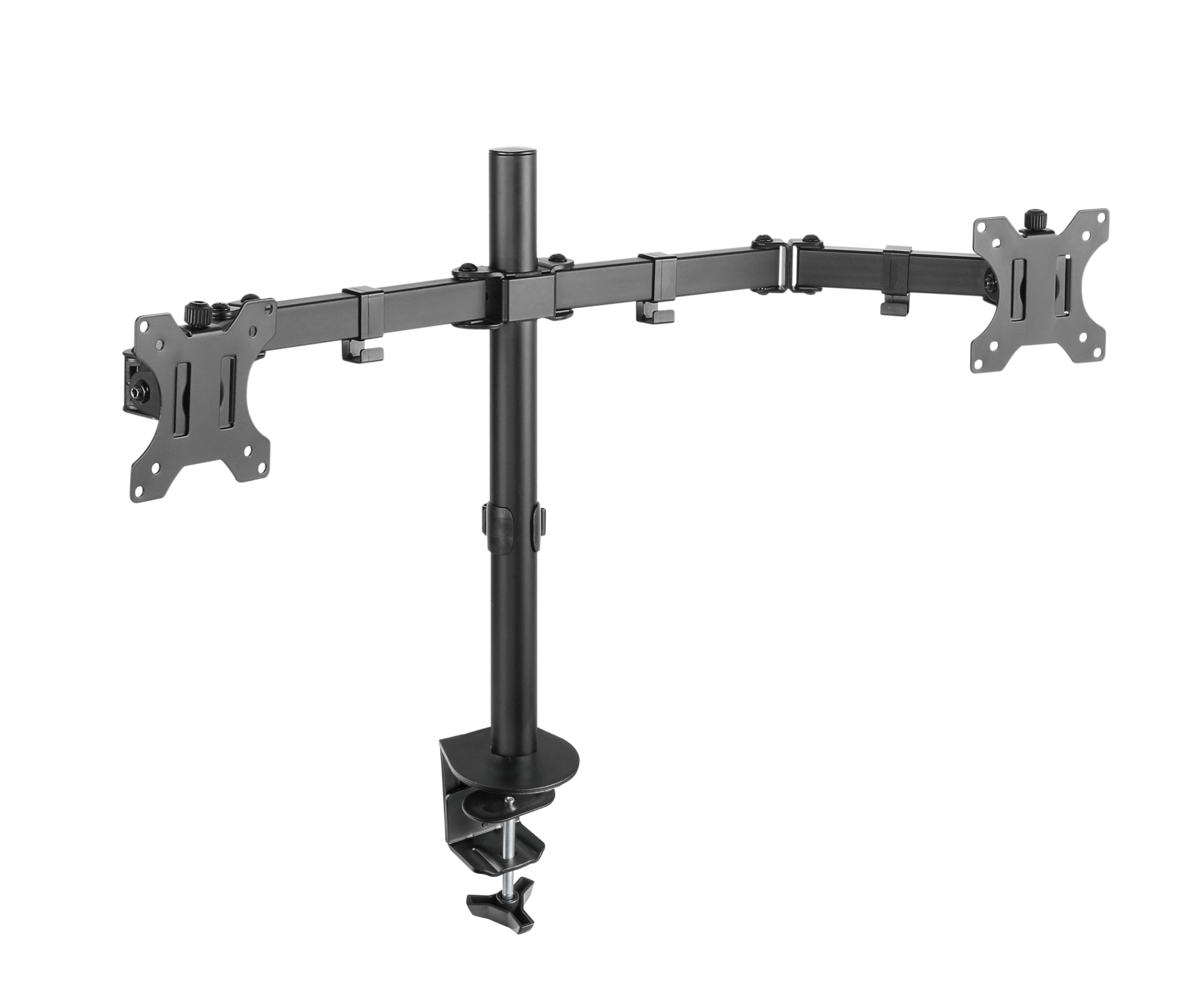 Sinox Office Dual Monitor Desk Mount. Up to 32". Black