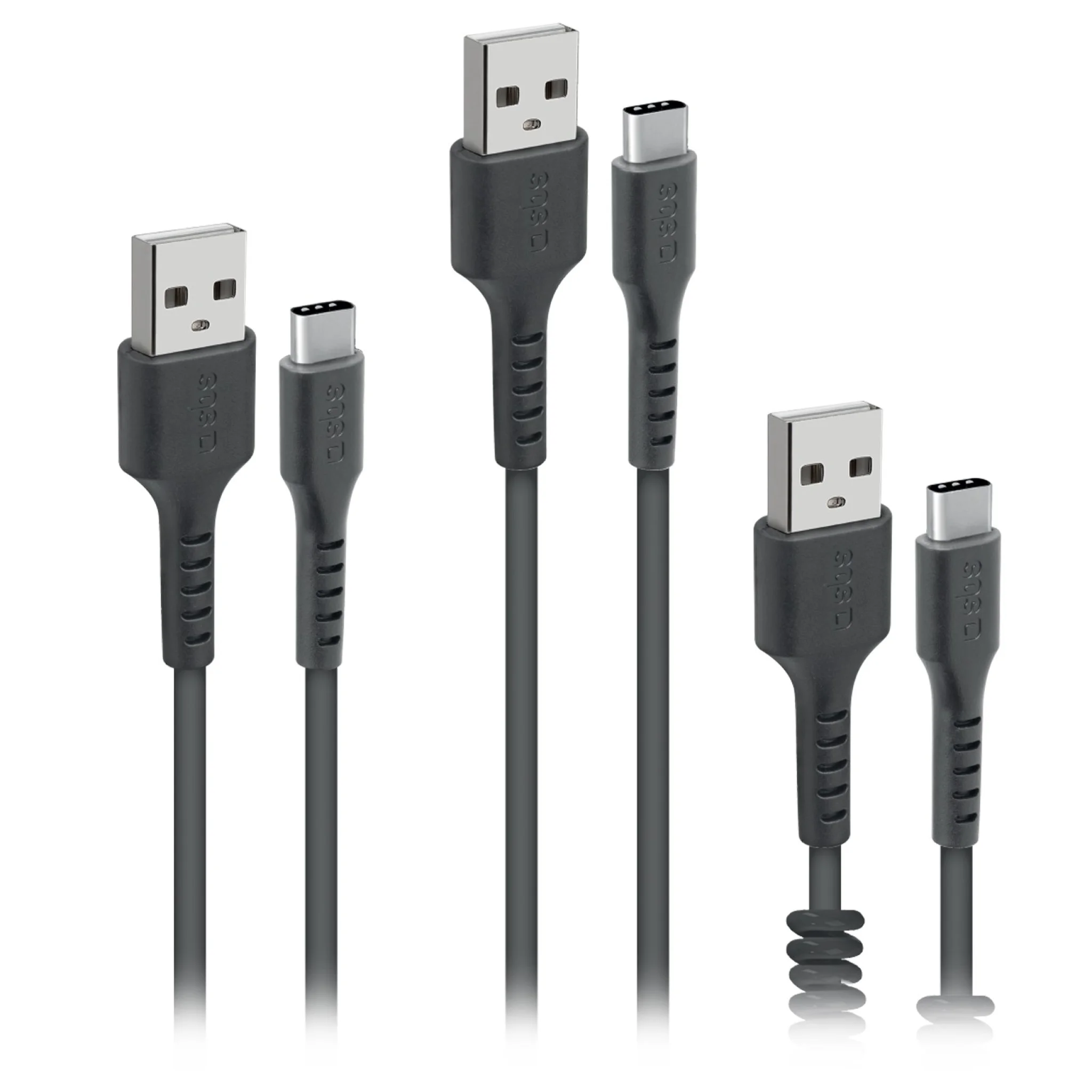 SBS 3-Pack USB C Cables. Black