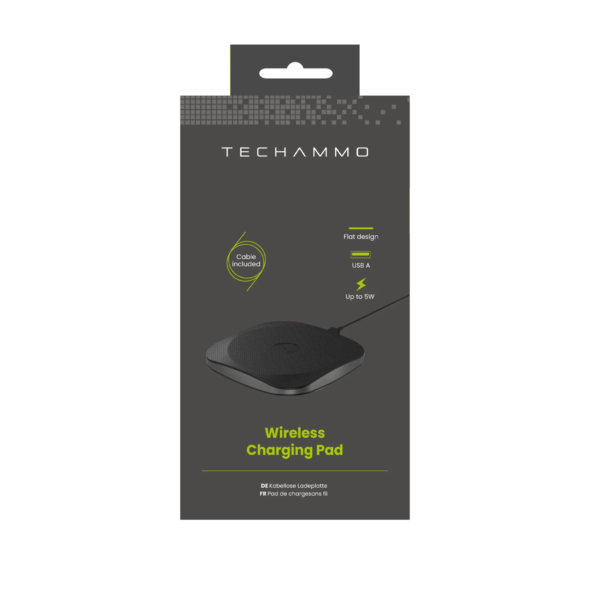 Techammo Wireless 5W Charging Pad. Black