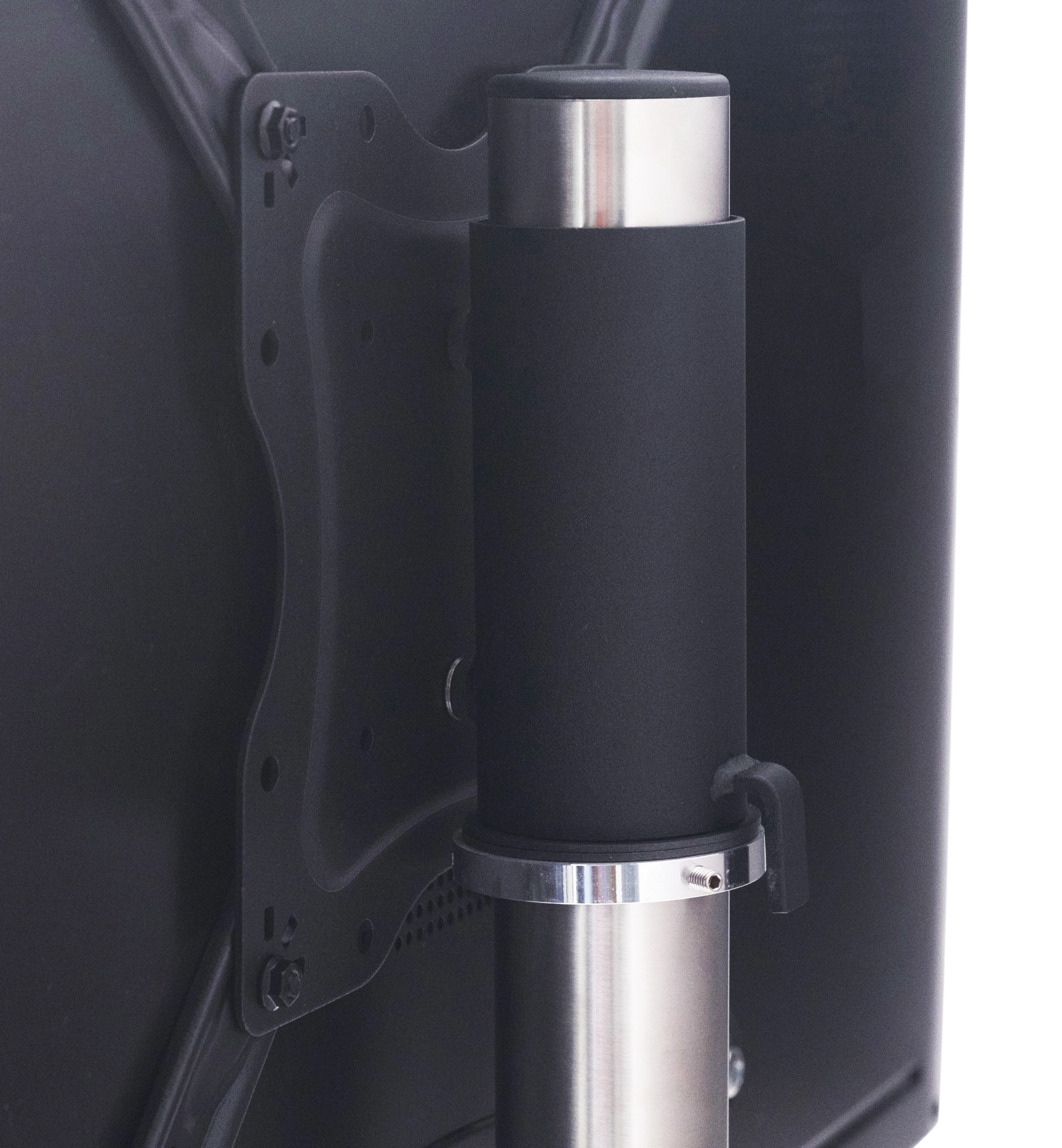 Sinox StandView TV Floor Mount, angled with rotatable top. 26"-65". Alu finish