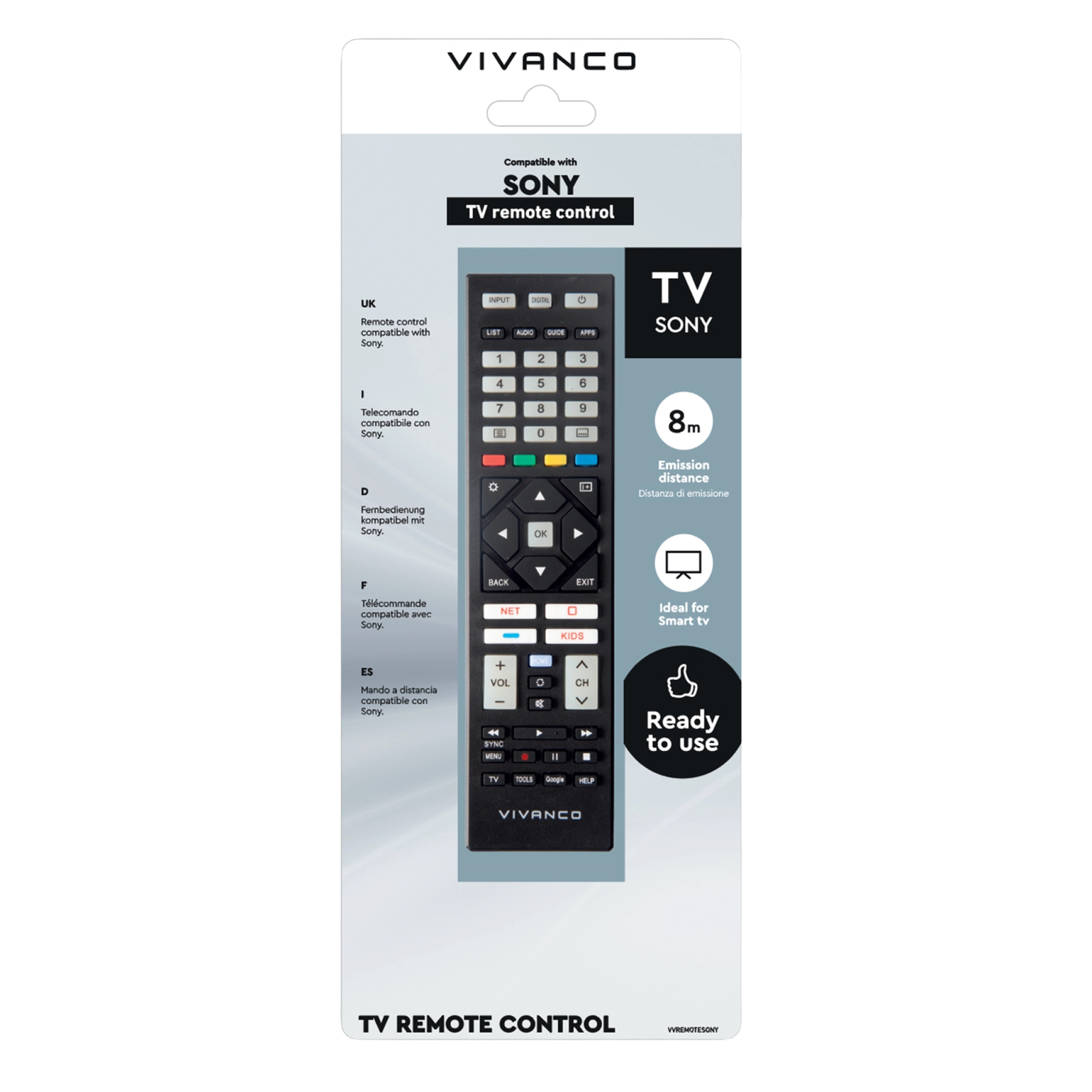 Vivanco Sony TV-fjernbetjening