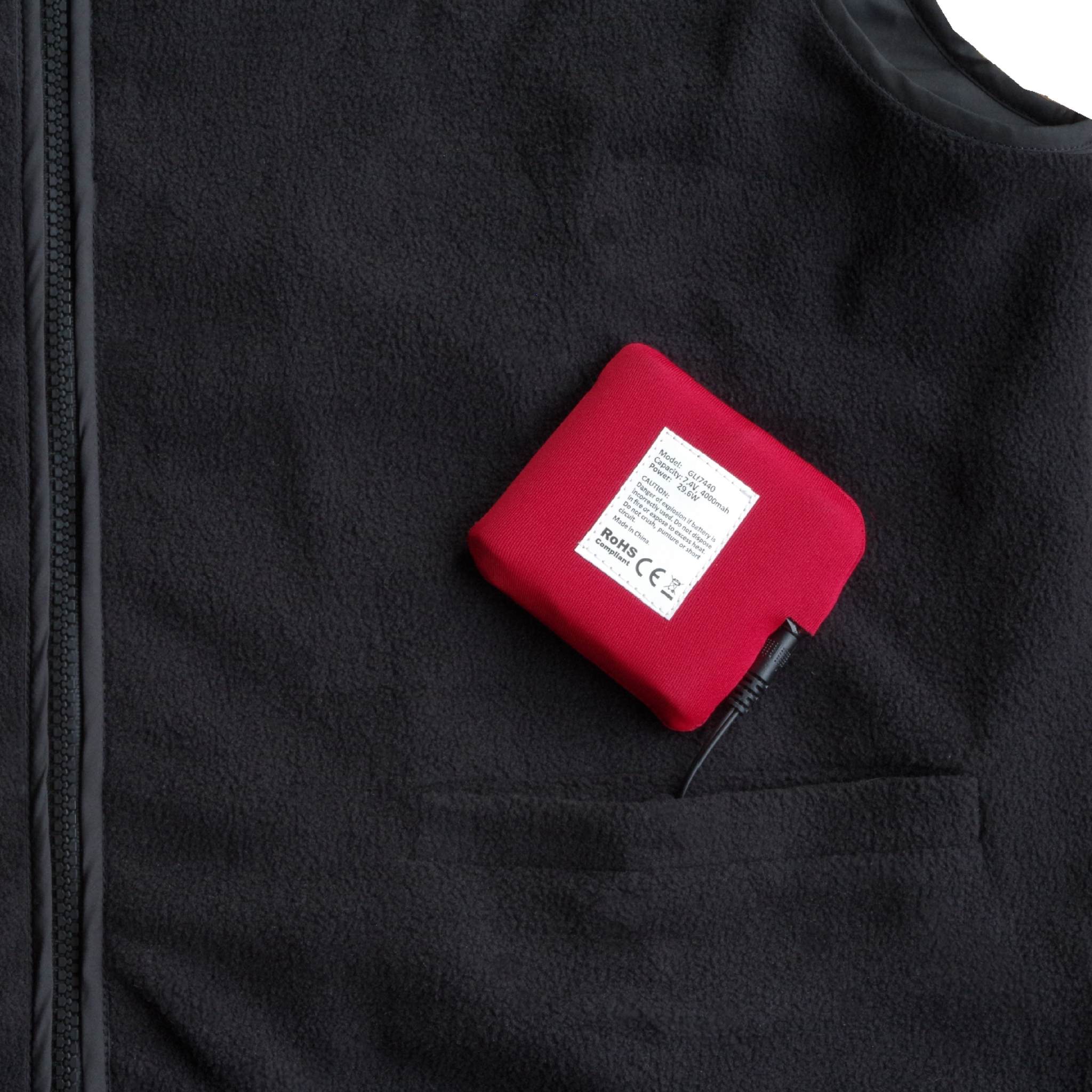 Glovii Heated Fleece Vest XXL. Black
