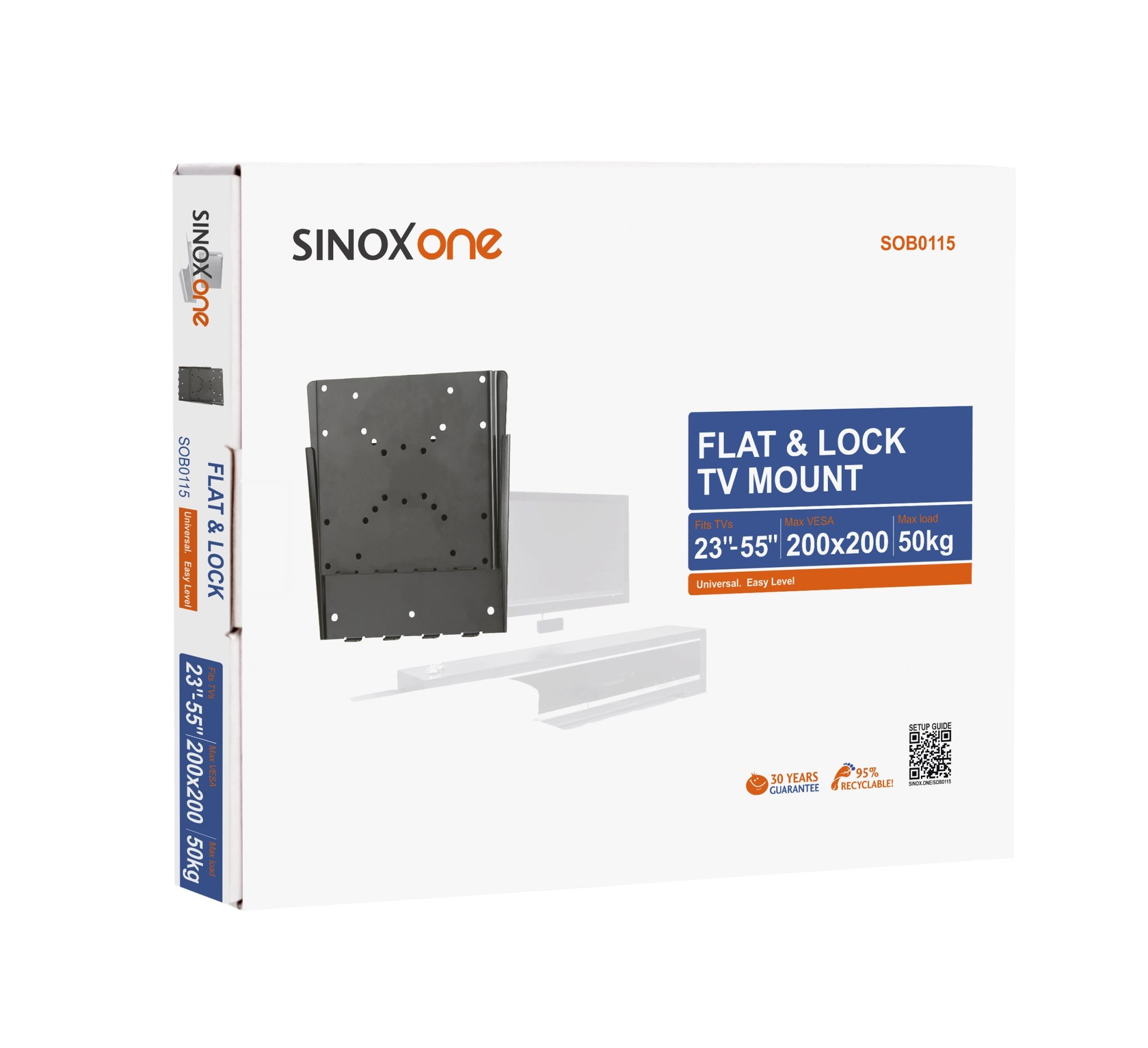 Sinox One TV Wall Mount. 13"-40". Black