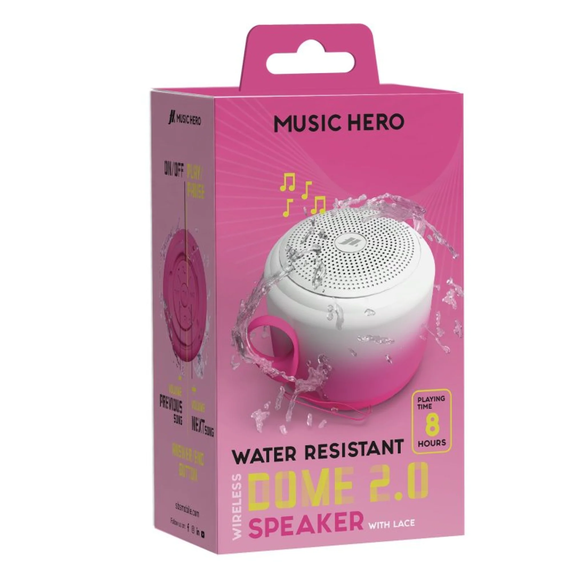 SBS Water-resistant wireless speaker with strap
