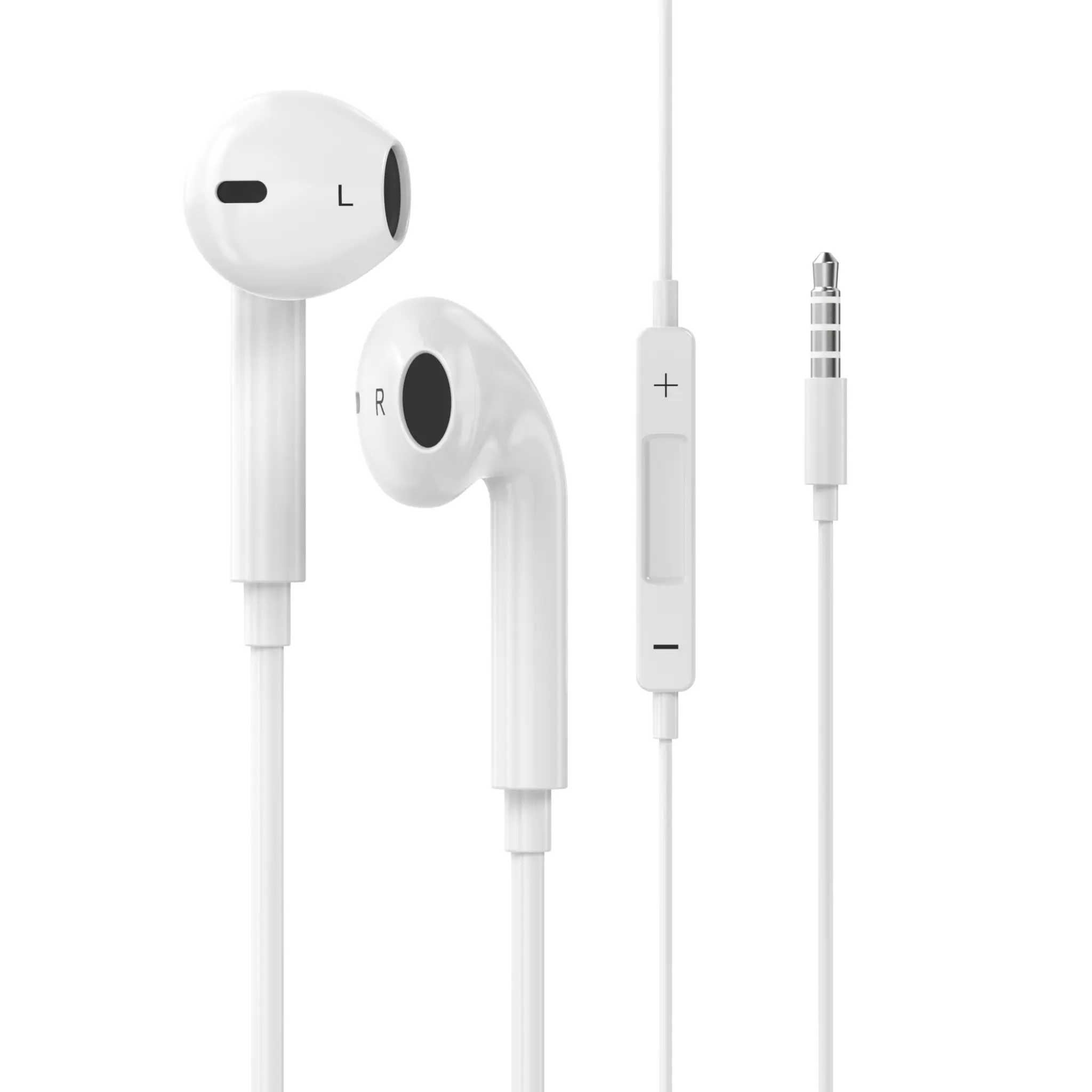 Sinox in-ear headphones 3.5mm with microphone. White