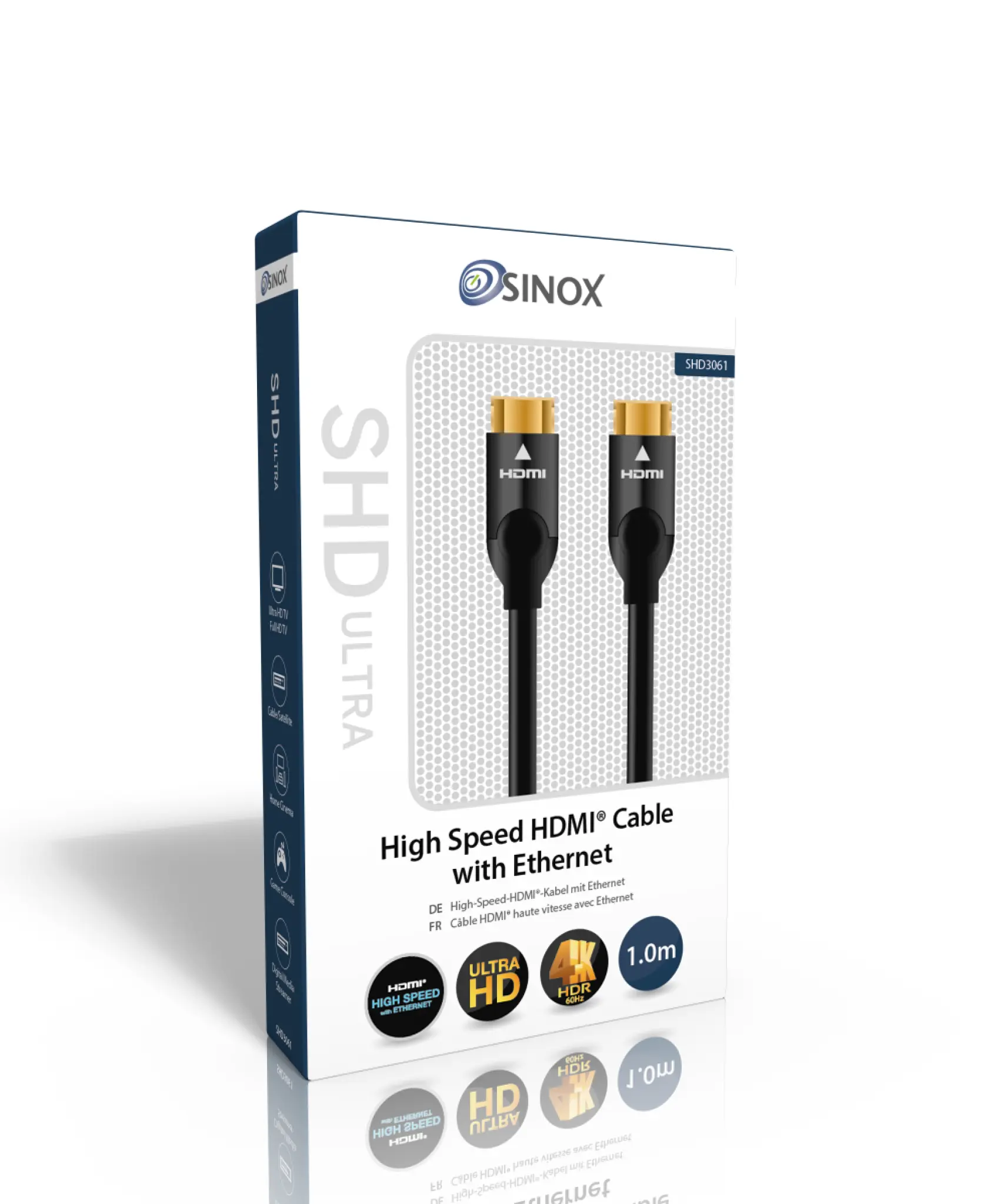 Sinox SHD HDMI™ Cable 4K60Hz+E. 1m. Black