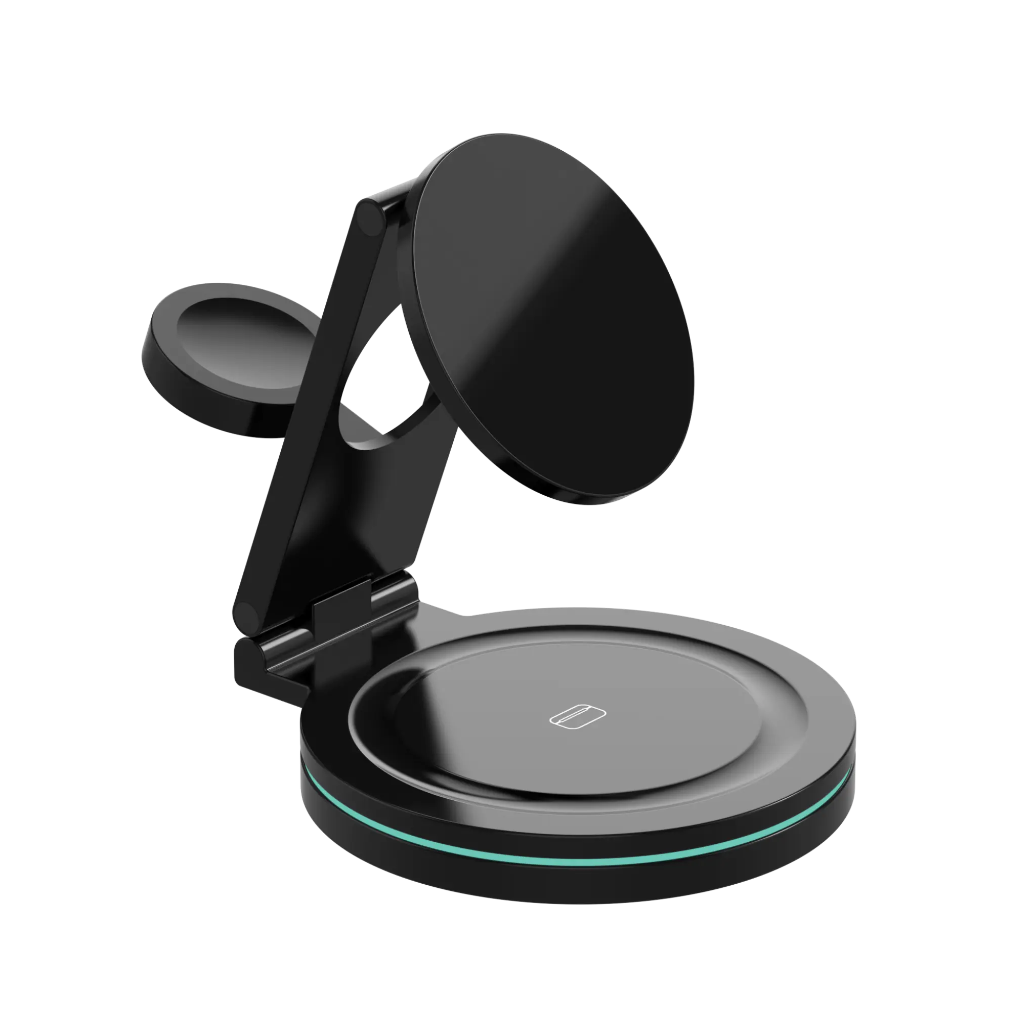 Sinox PRO 3-i-1 trådløs 15W opladerstand. Sort