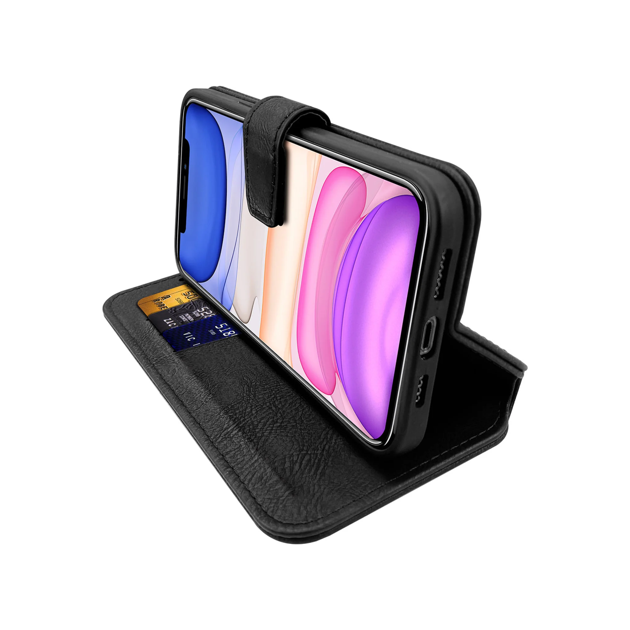 ITSKINS BOOK cover for iPhone 13 Pro Max / 12 Pro Max®. Black