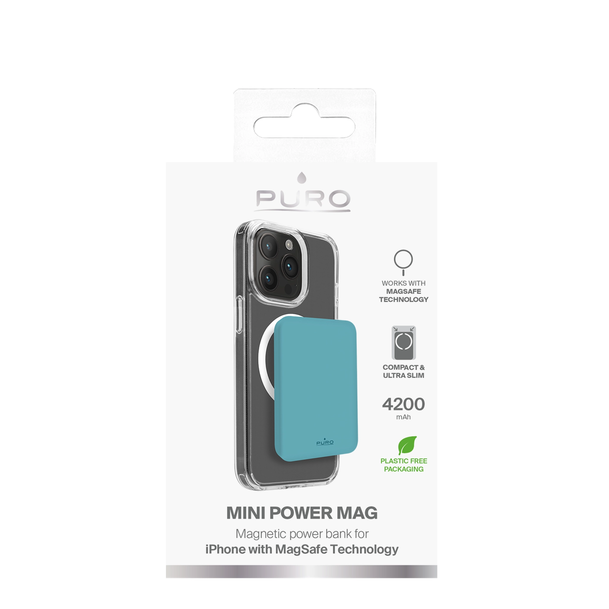 PURO Power Bank Wireless “Mini Power Mag” 4200 mAh for iPhone