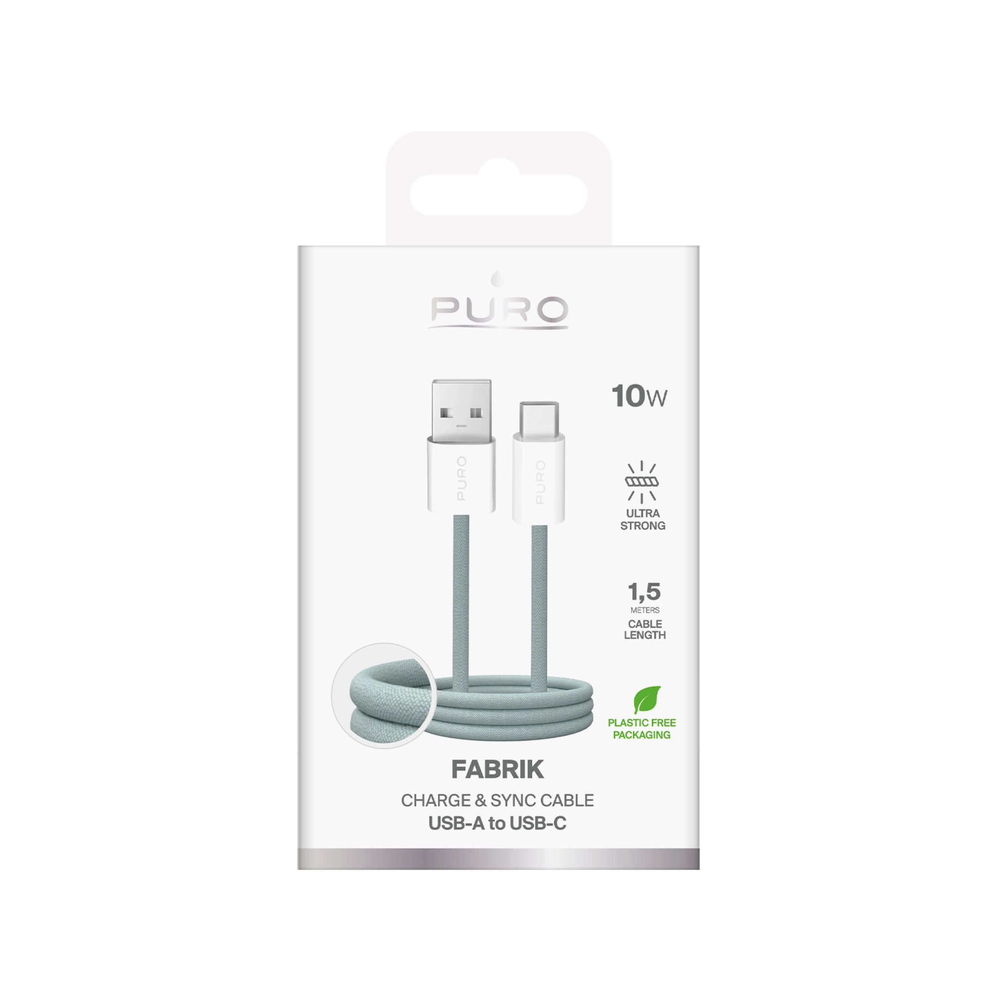 PURO Fabrik 2.0 USB-A - USB-C Charging and Synchronization Cable