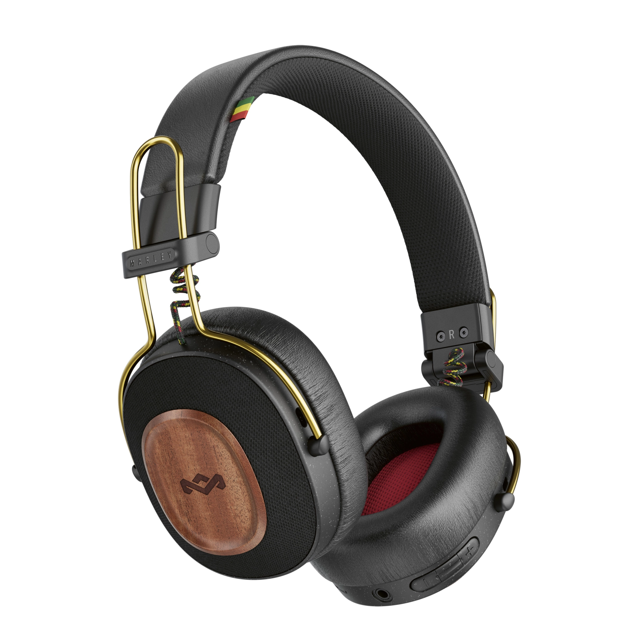 Marley Positive Vibration Riddim-hovedtelefoner. Rasta