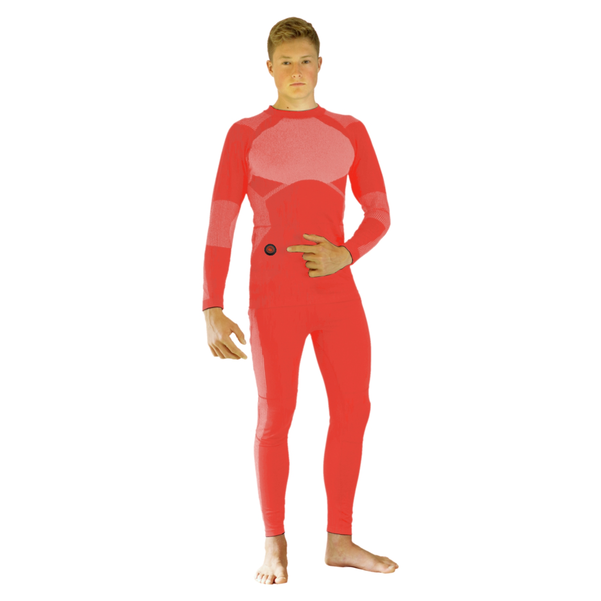 Glovii set of Heated Thermoactive Underwear M. Red