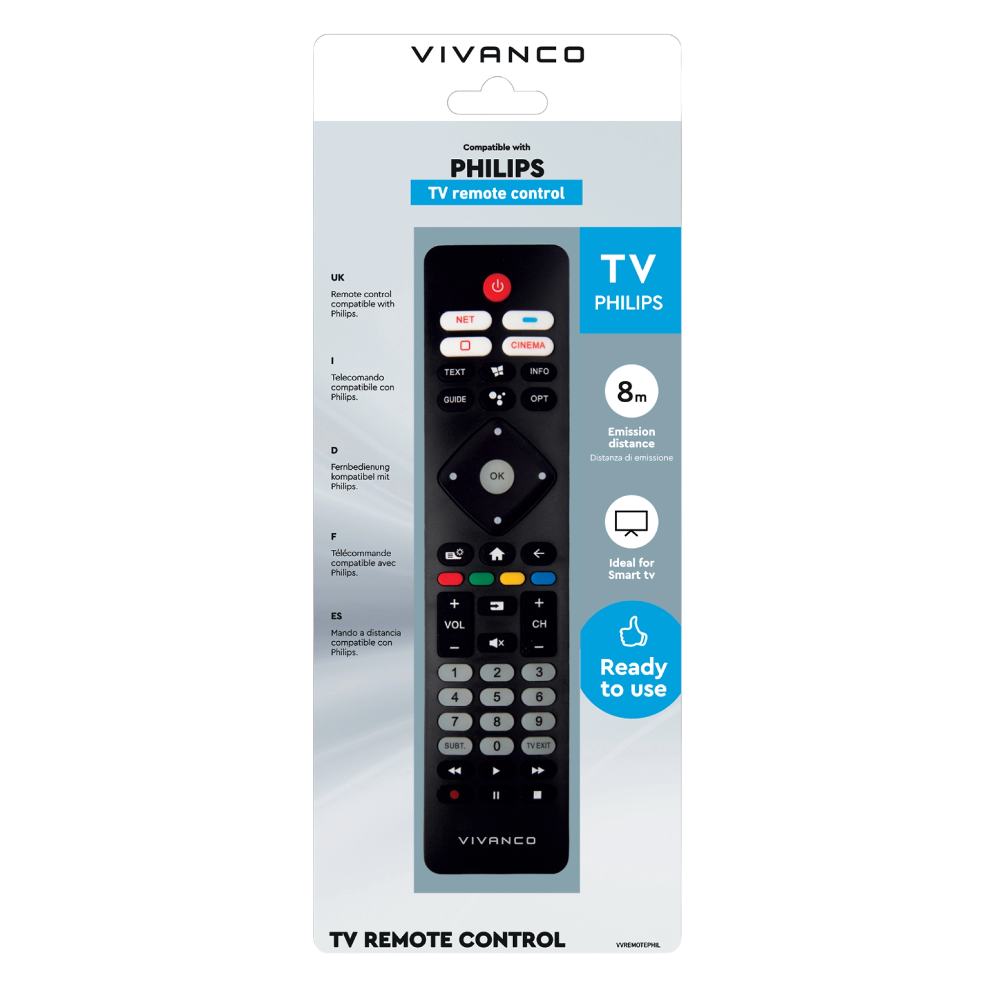 Vivanco Philips TV-fjernbetjening