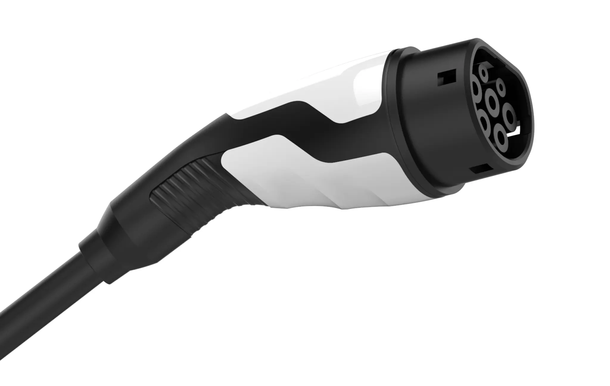 Sinox EV Charging Spiral Cable Mode 3. 16A 3 phases. 5m. Black