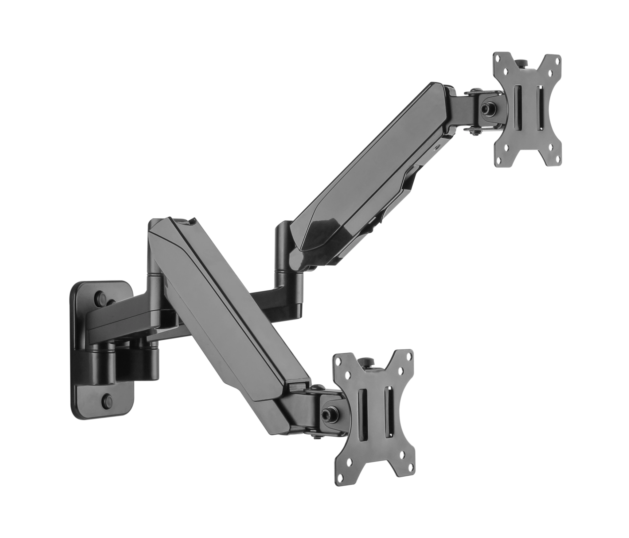 Sinox Office Dual Monitor Wall Mount with Gas Spring. Up to 32". Black