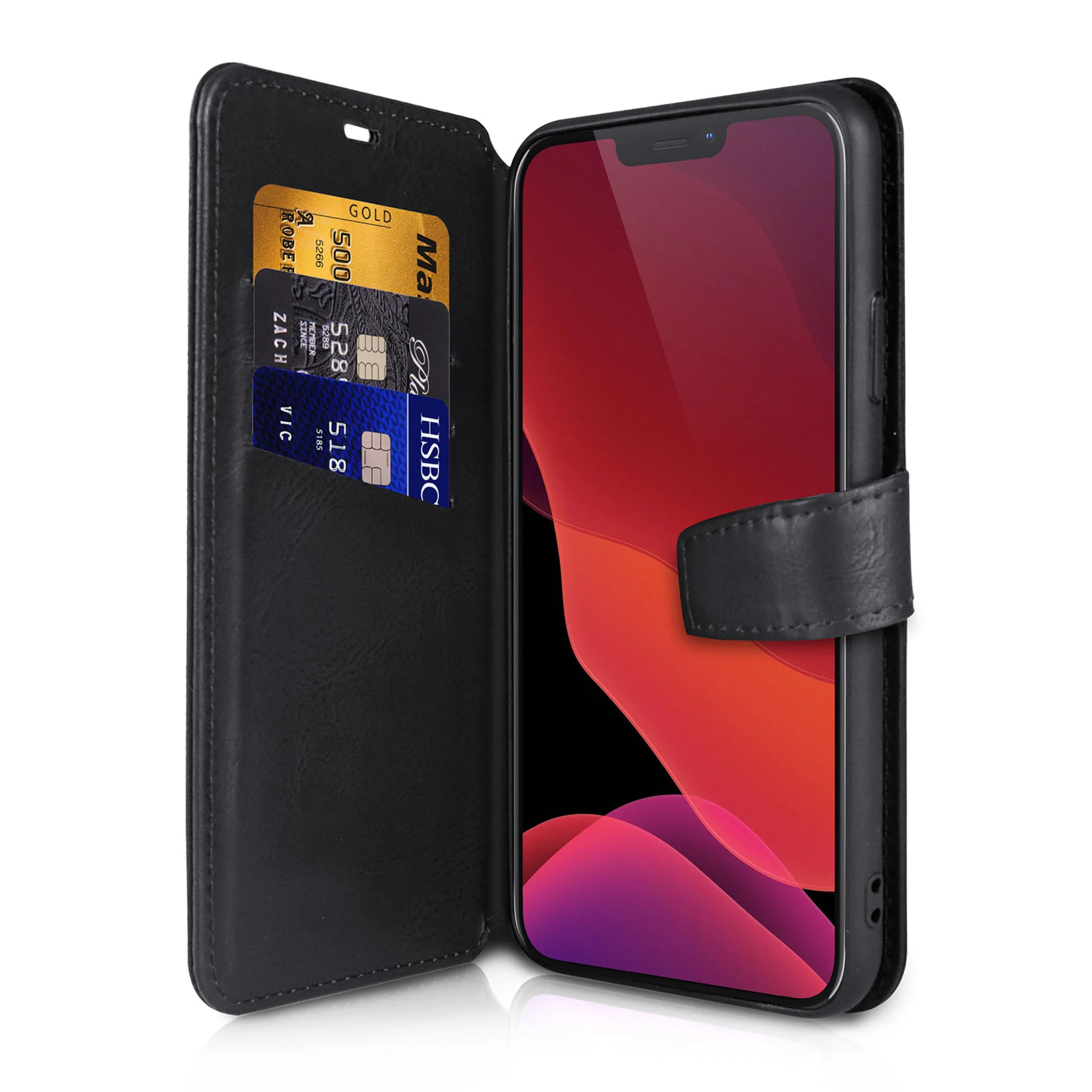 ITSKINS BOOK cover for iPhone 12 mini®. Black