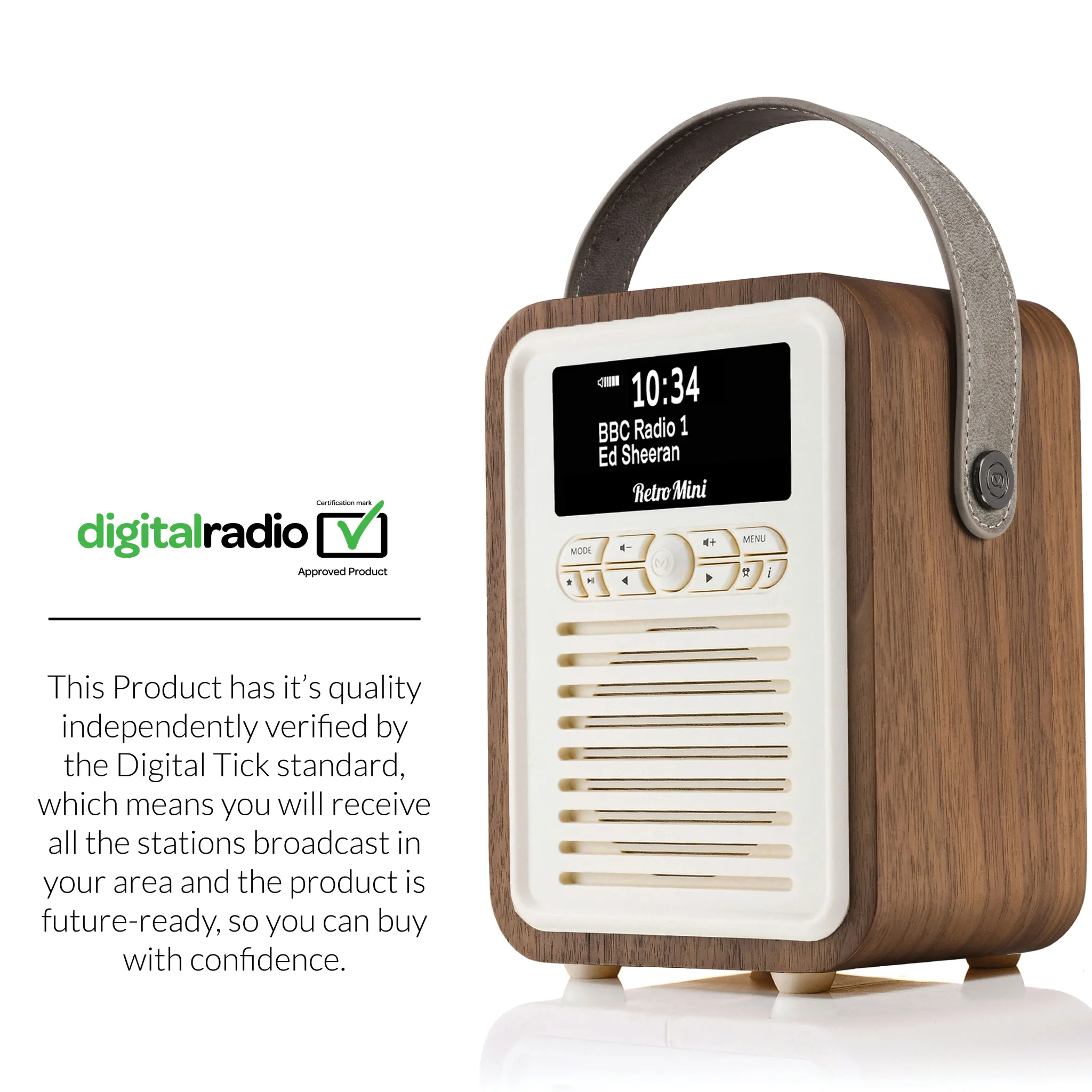 VQ Retro Mini radio. Valnød