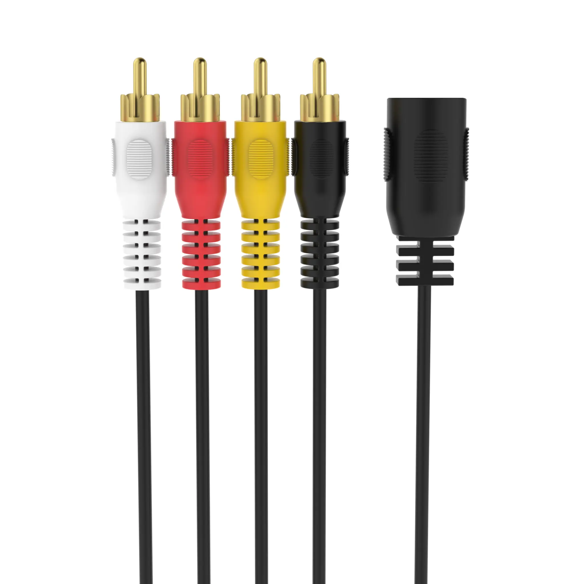 Sinox 5-pin DIN to 4 Phono Cable. 0.2m. Black