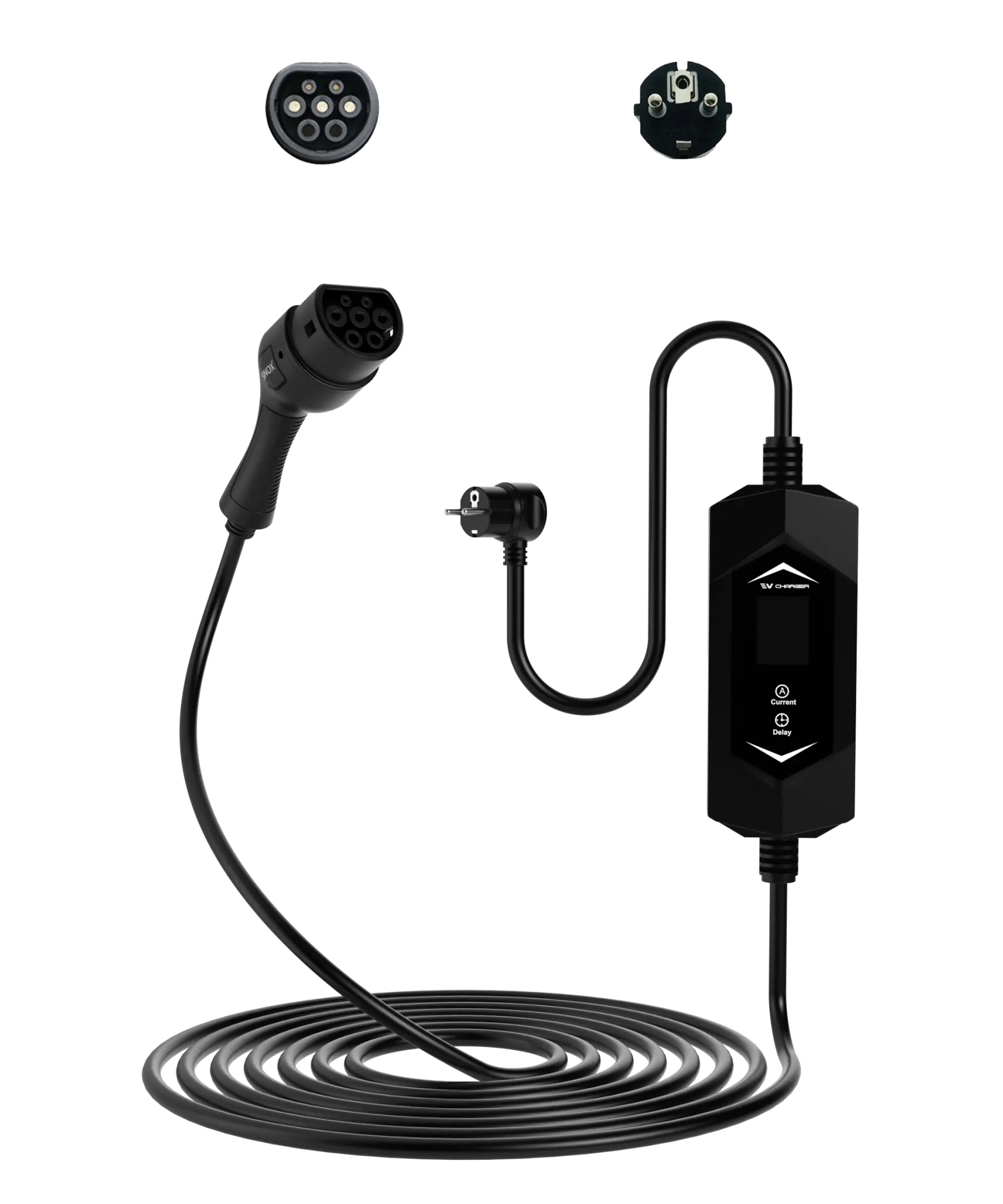 Sinox EV Charging Cable Mode 2. 6-16A 1 phase. 5m. Black