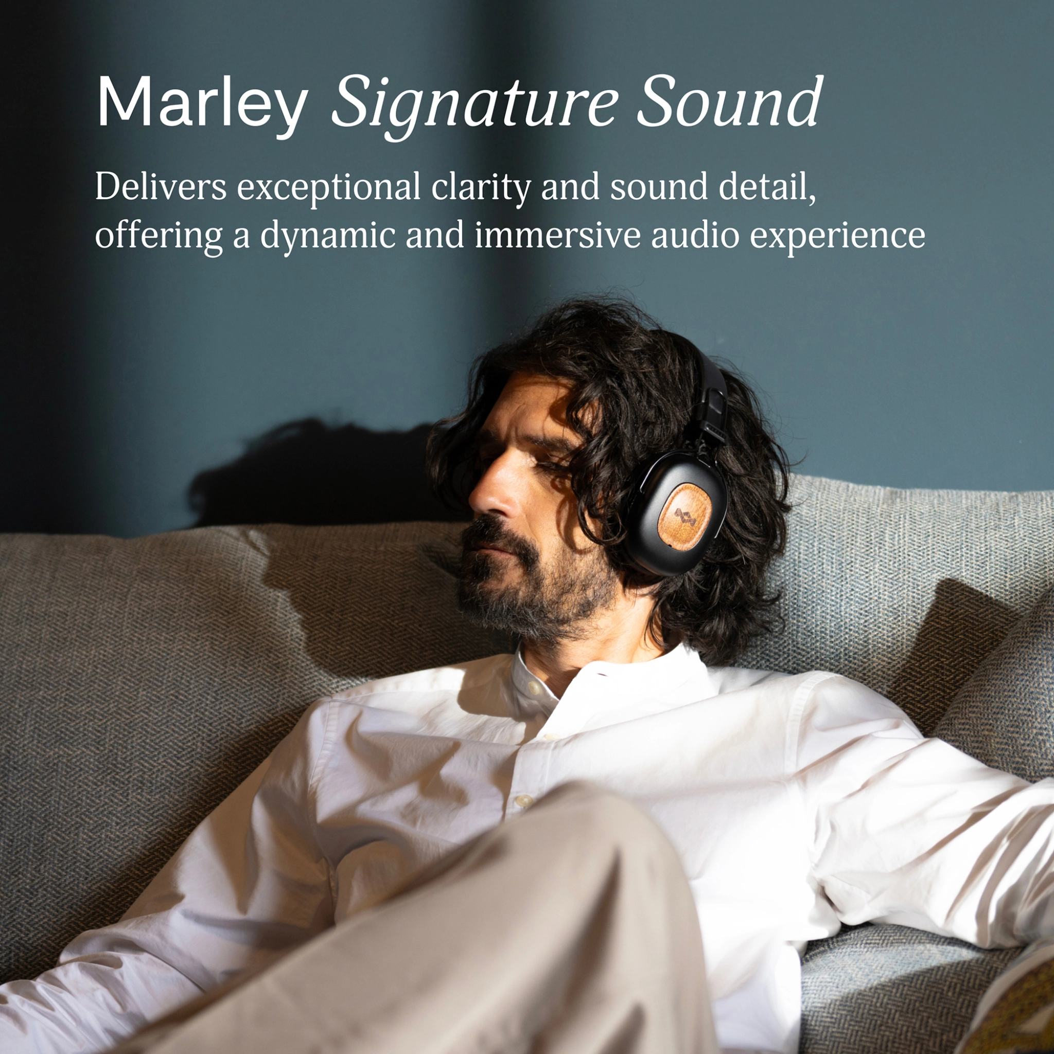 Marley Positive Vibration Rebel ANC-hovedtelefoner. Sort