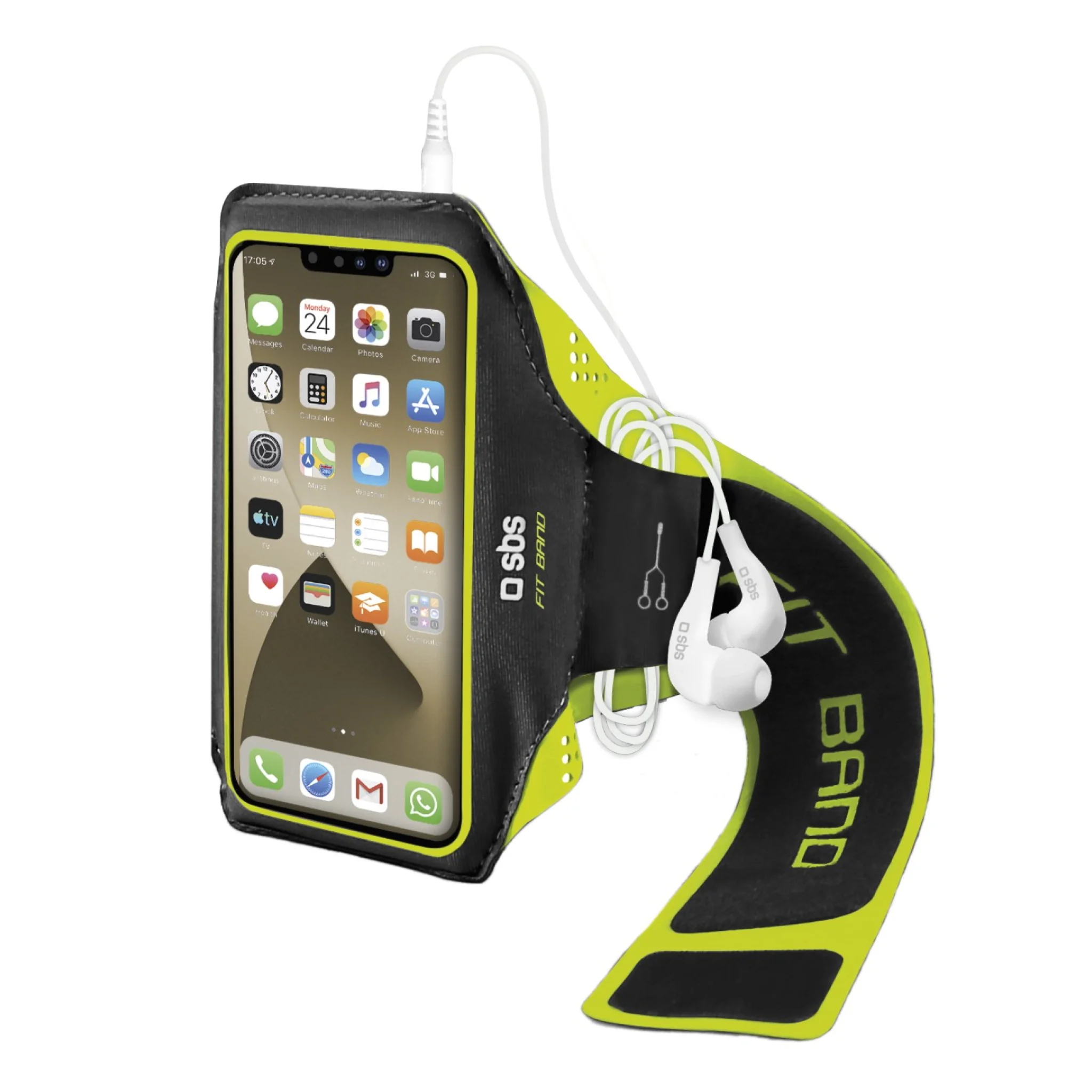 SBS XXXL Arm Phone Holder for Sports. Black/green