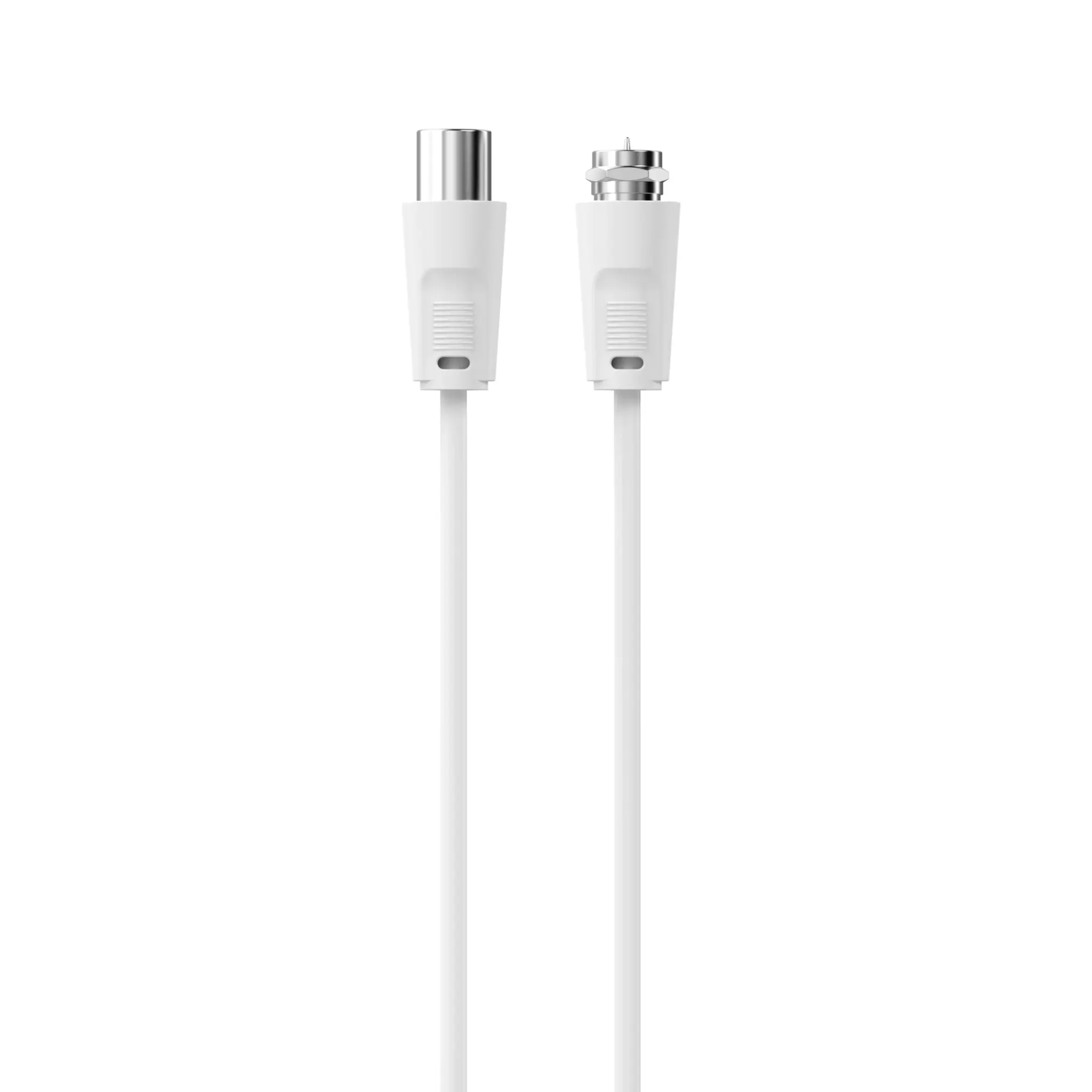 Connectech Antenna Cable with Coax and F Connector. 1.5m. White