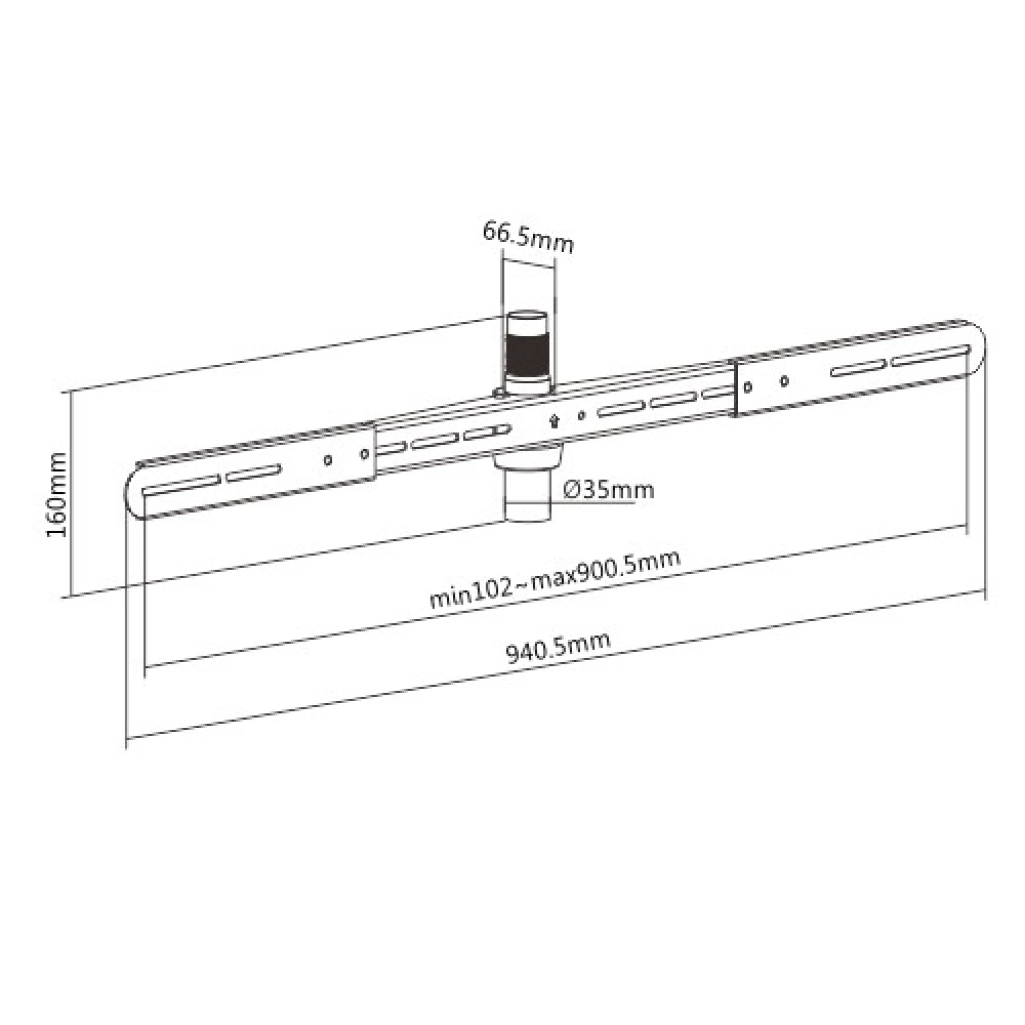 Sinox Soundbar Bracket. Black