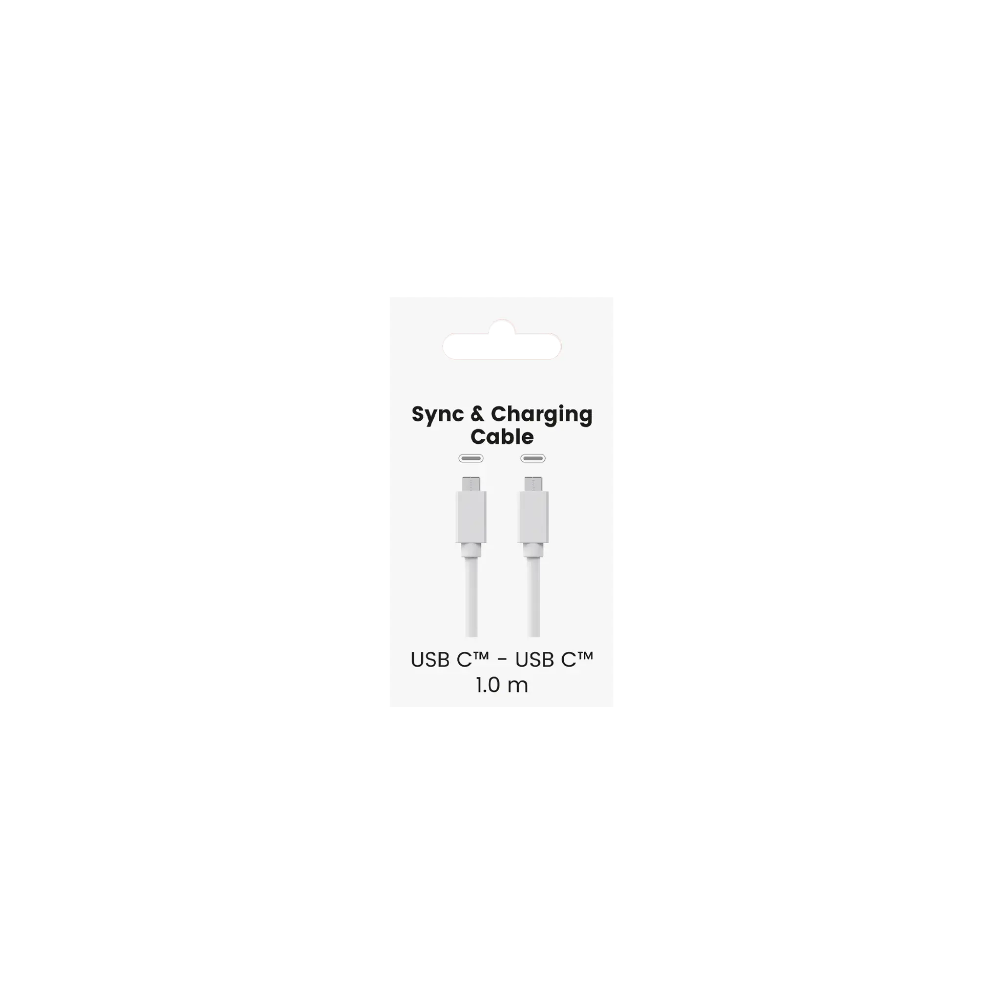 Sinox USB C to USB C Cable. 1m. White