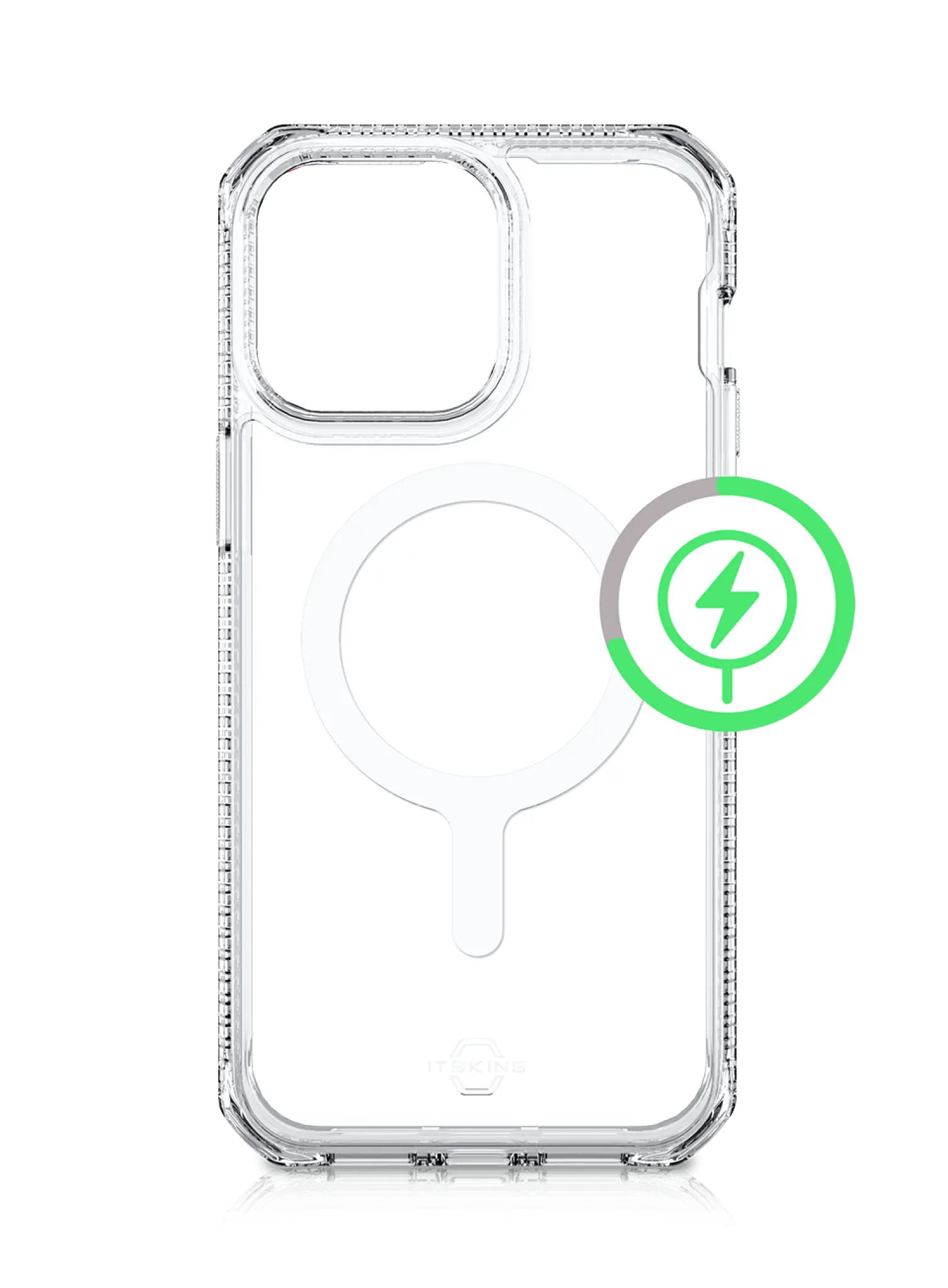 ITSKINS HYBRID MAGSAFE CLEAR cover til iPhone 14 Pro Max®. Gennemsigtig