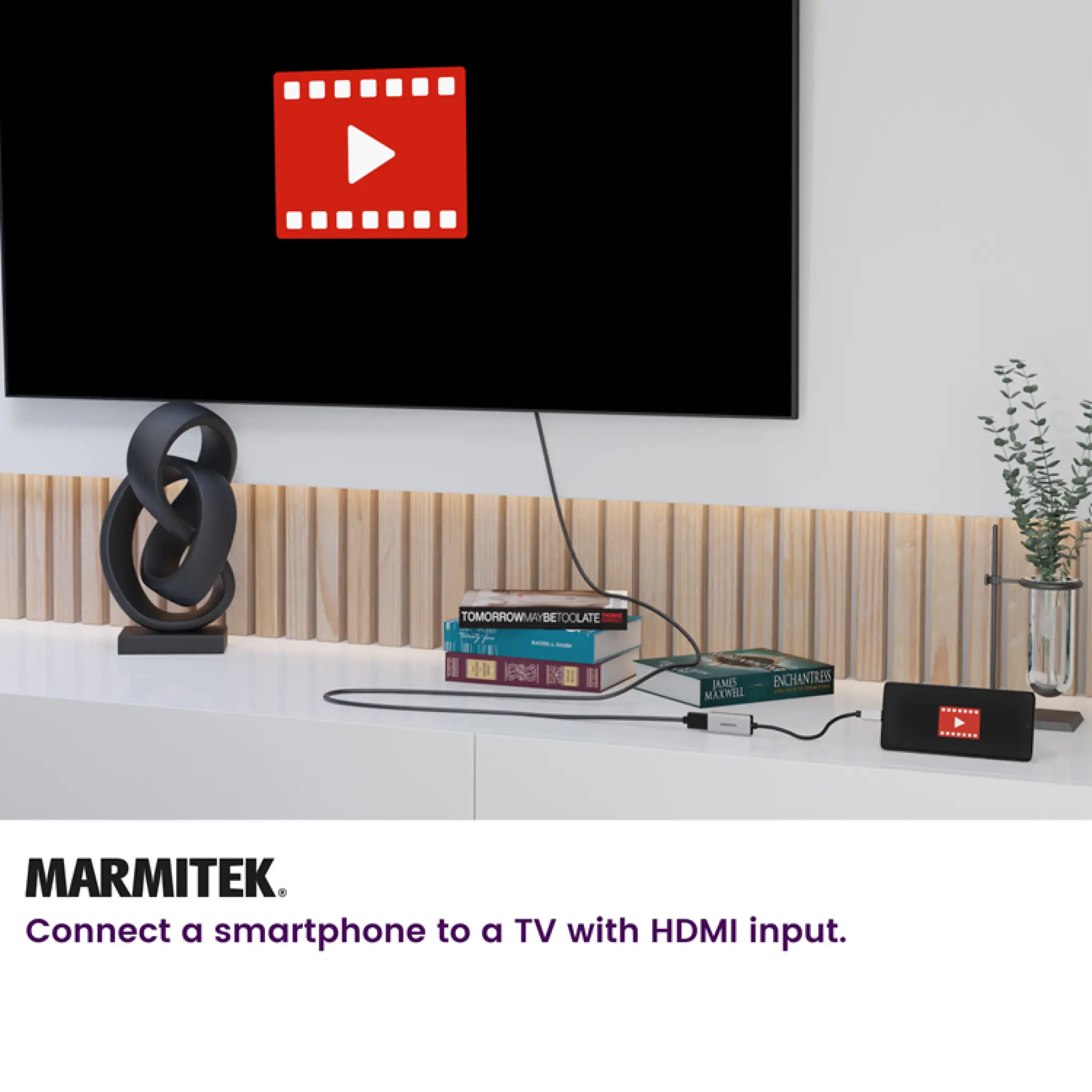 Marmitek USB-C to HDMI adapter. 0.15m