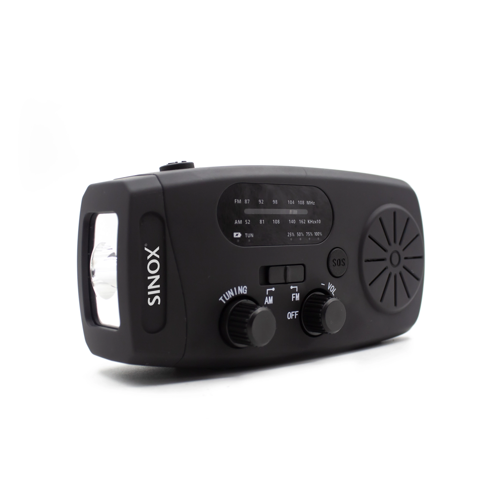 Sinox Compact Emergency Radio. Black