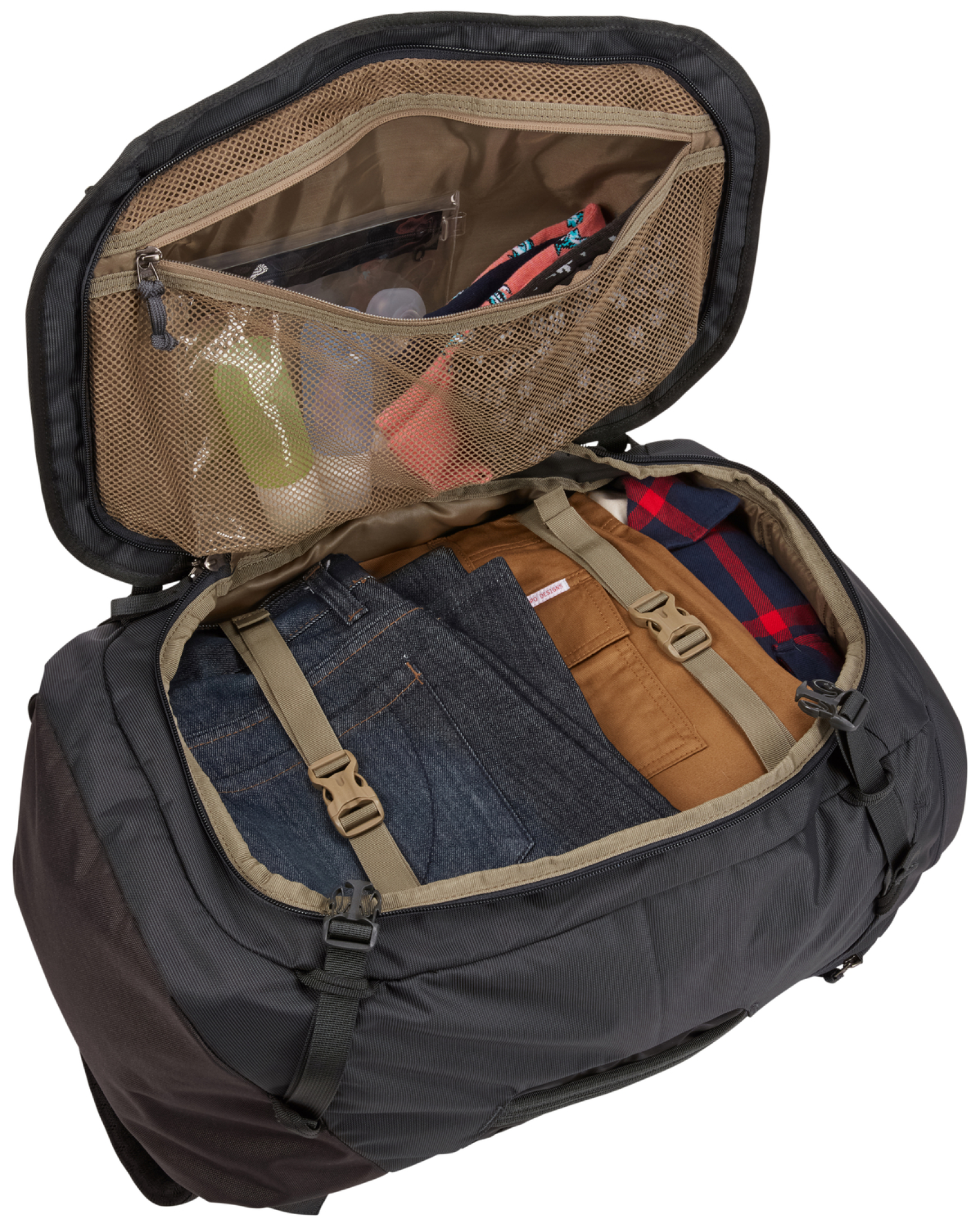 Thule Landmark 70L Backpack. Obsidian Grey