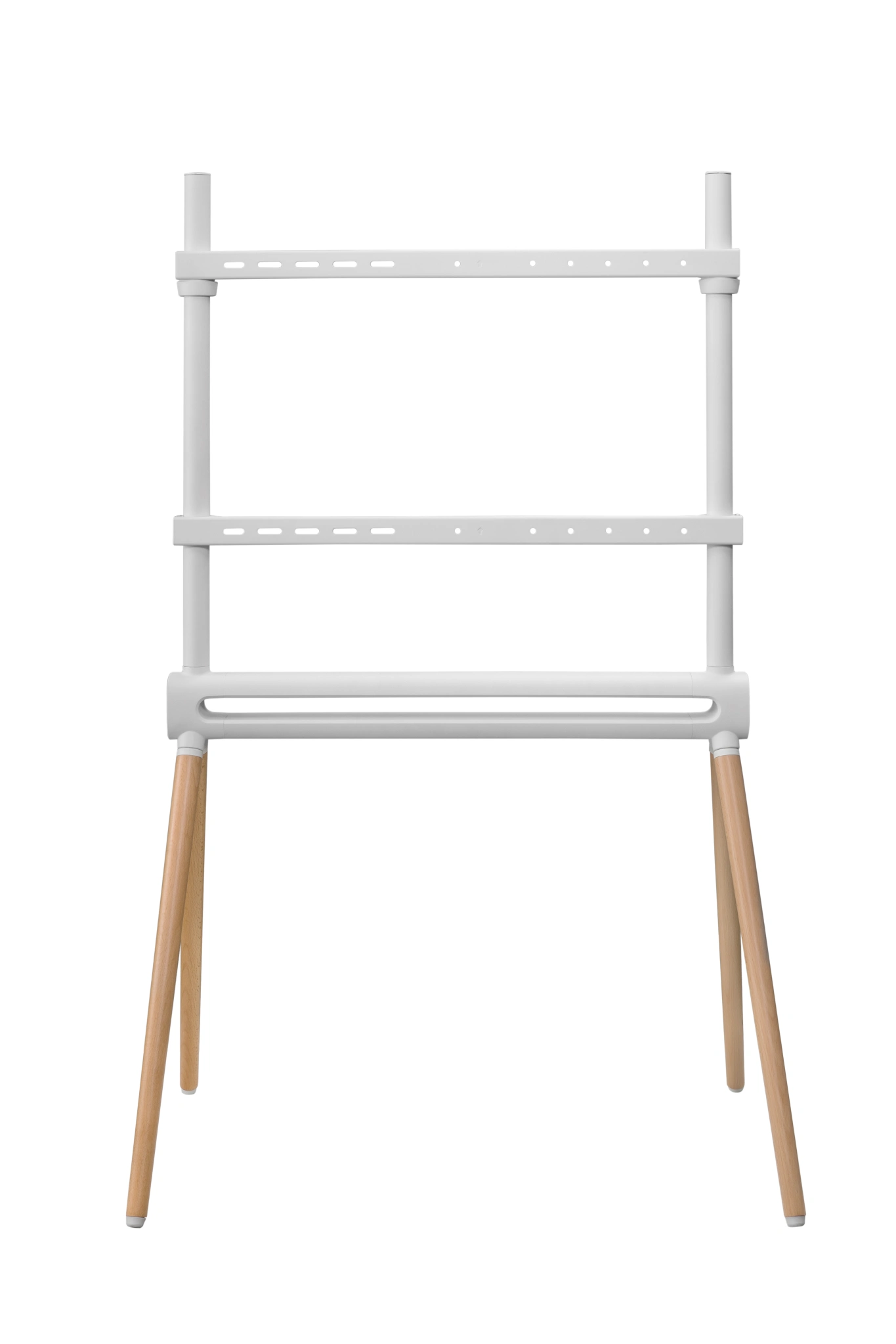 Sinox Quadrupod TV Floor Stand. 60"-75". White & Beech