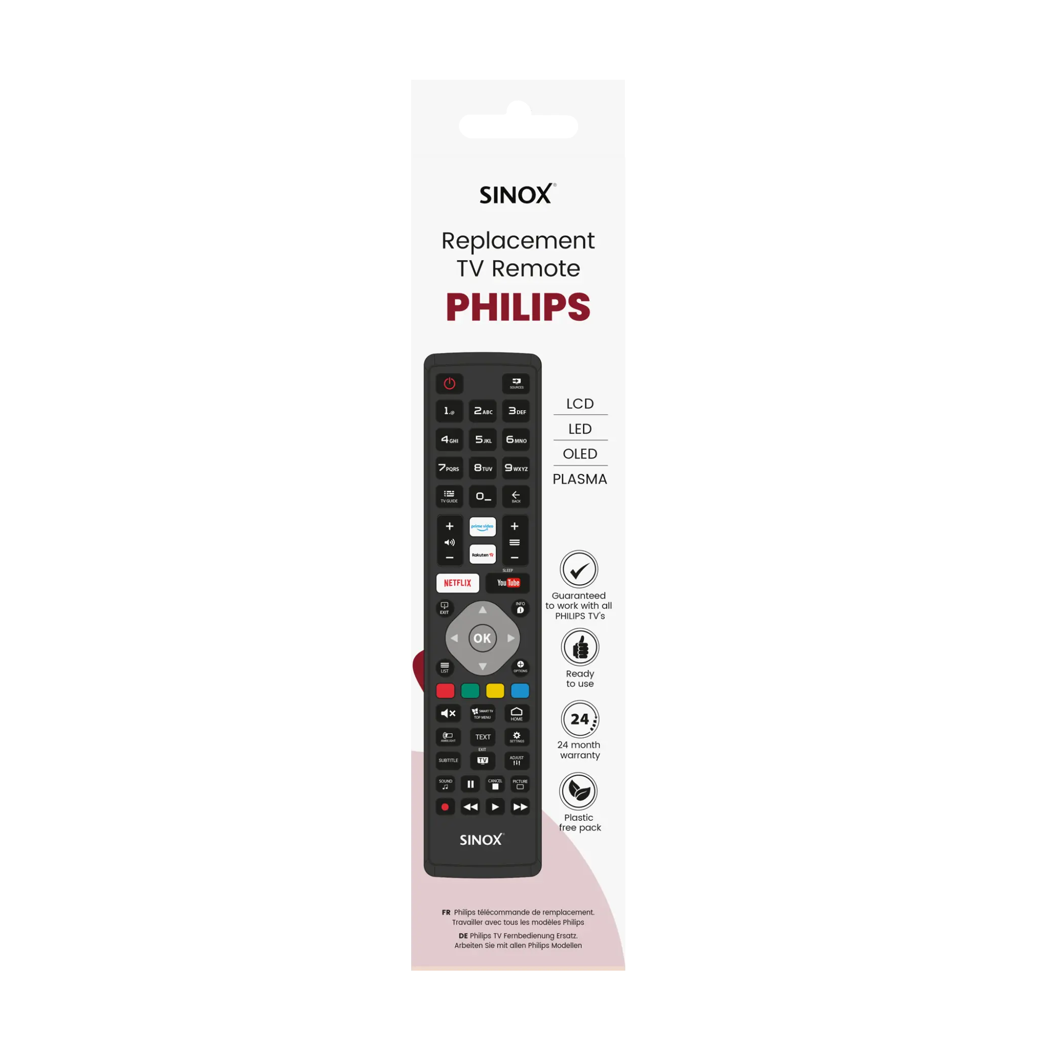 Sinox fjernbetjening til Philips