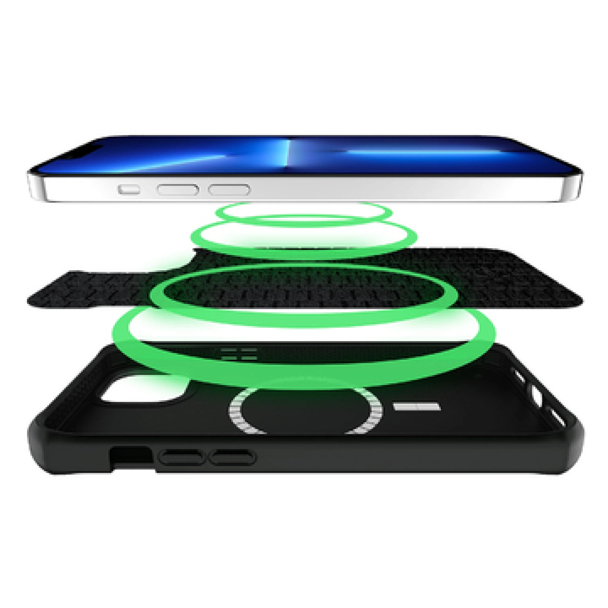 ITSKINS SPECTRUM MAGSAFE SILK cover til iPhone 14 Plus®. Sort