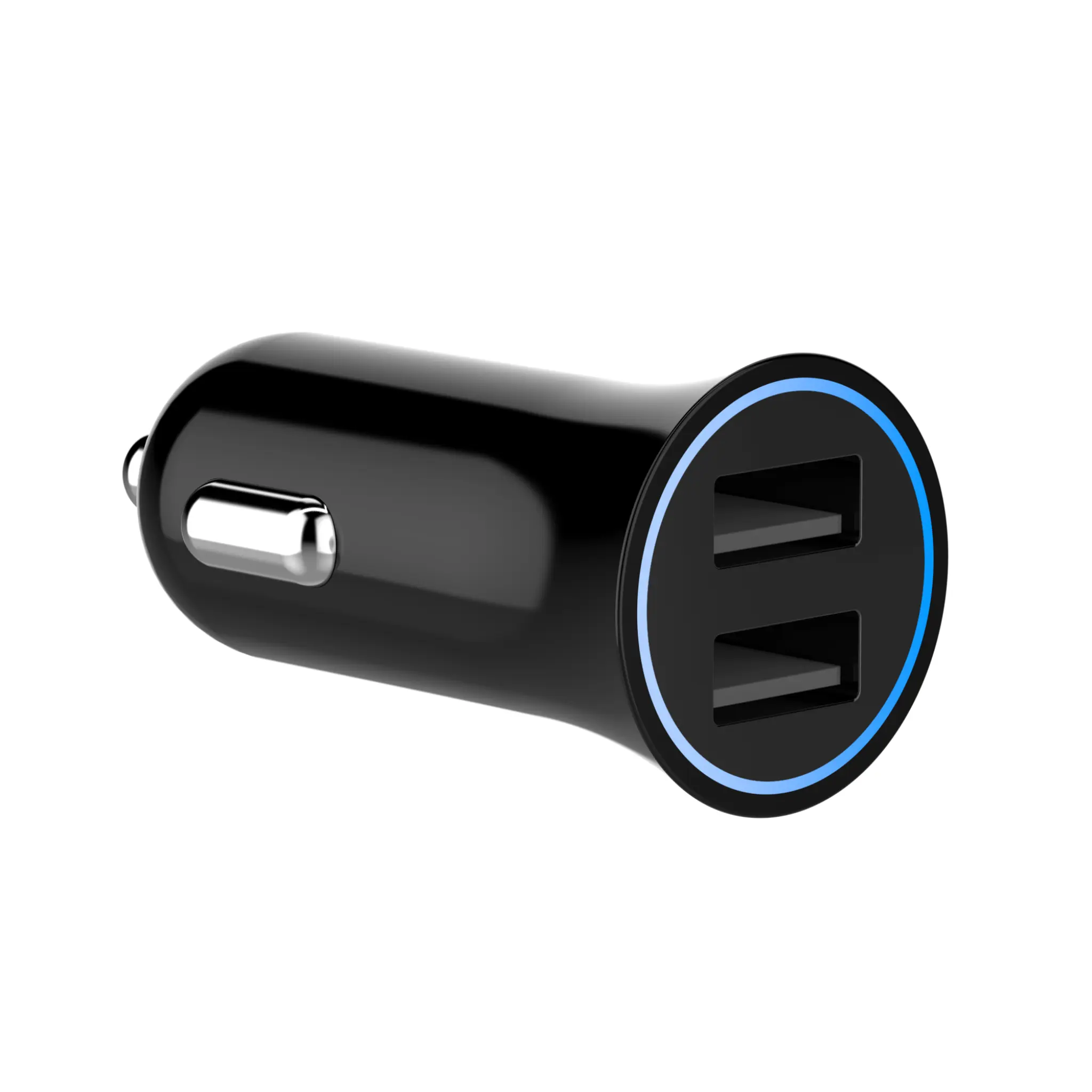 Techammo 12V Dual USB A Charger. 2.4A. Black