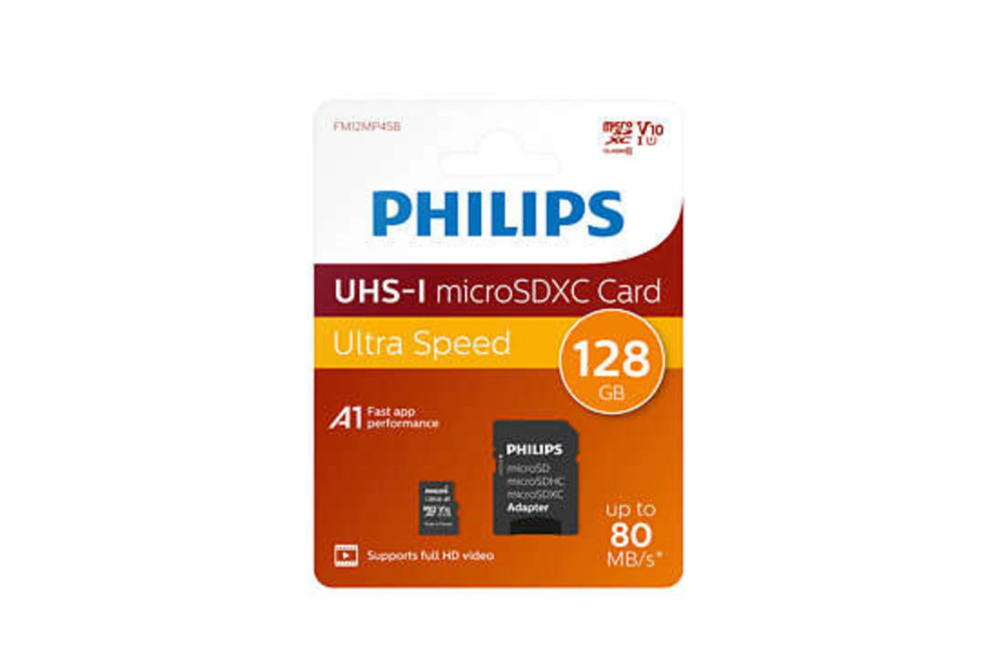 Philips Micro SDXC kort. 128GB klasse 10 UHS-I U1